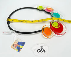Zsiska - Flora "Prue Leith" Mix Colours 5 Bead Resin Necklace ( P070150MIXXQ05 )