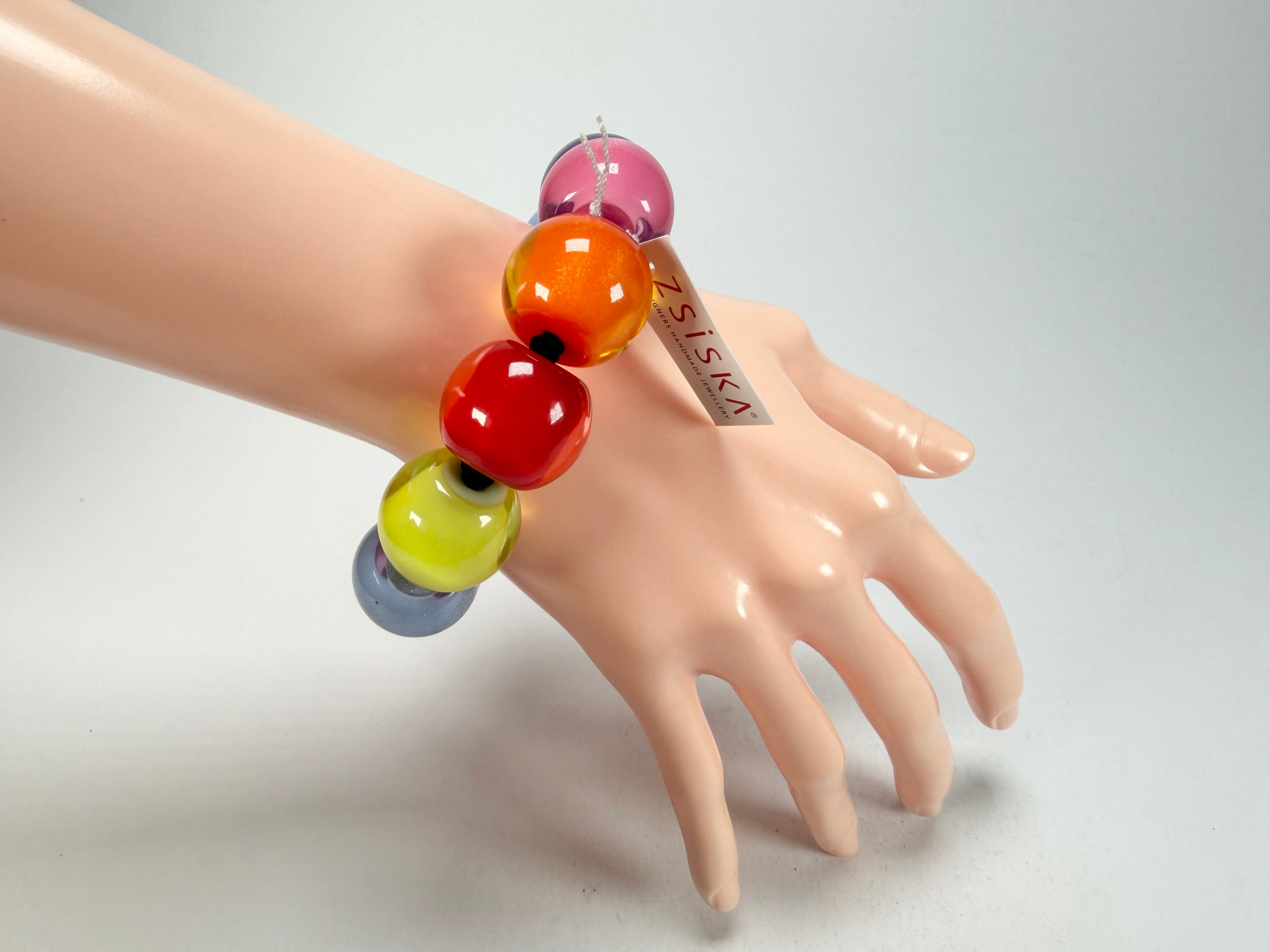 Zsiska - Colourful Beads Spectrum 11 Medium Bead Resin Bracelet ( 40103010400Q11 )