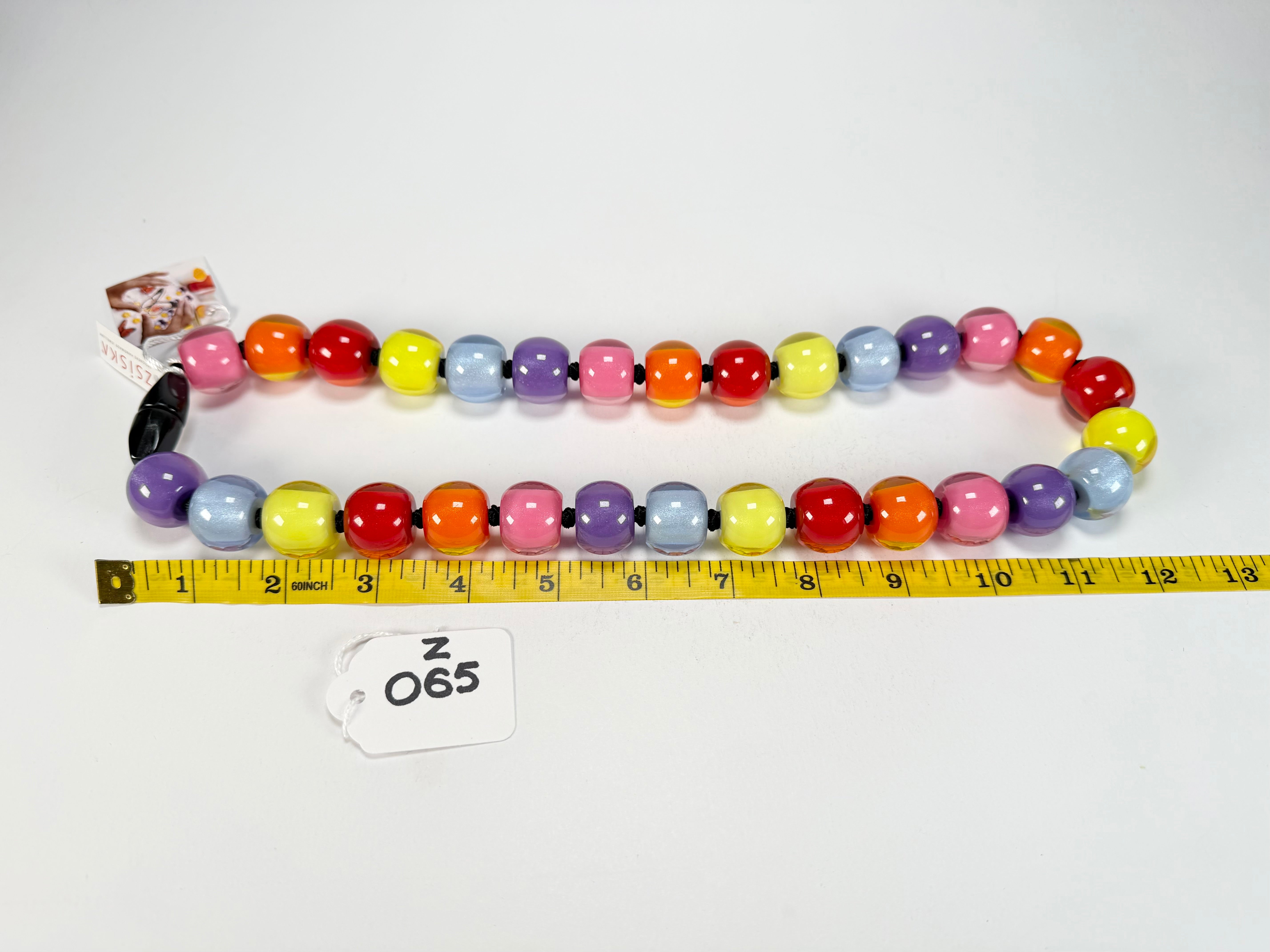 Zsiska - Colourful Beads 30 Medium Bead Spectrum Resin Necklace ( 40101170400Q30 )