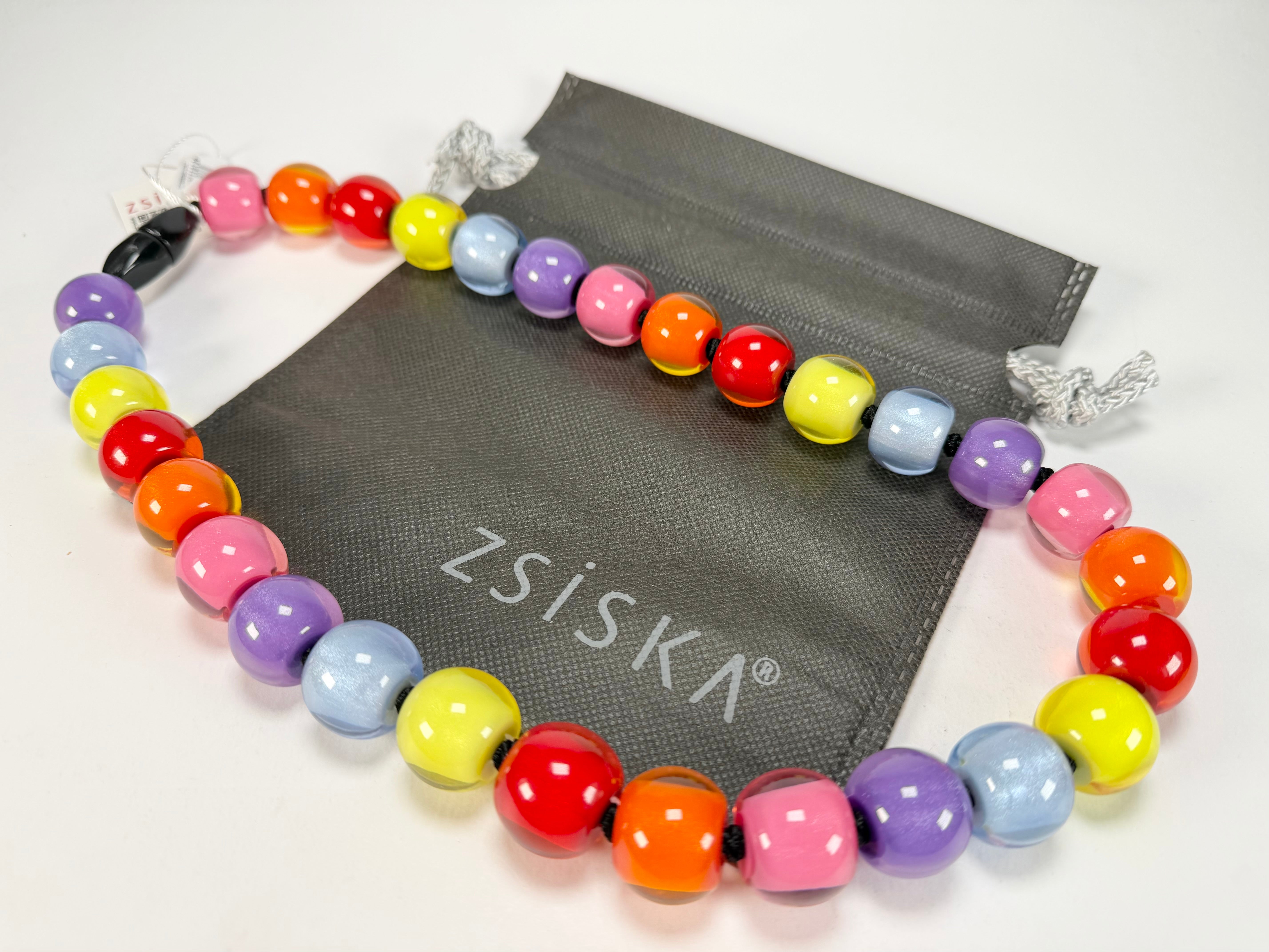 Zsiska - Colourful Beads 30 Medium Bead Spectrum Resin Necklace ( 40101170400Q30 )