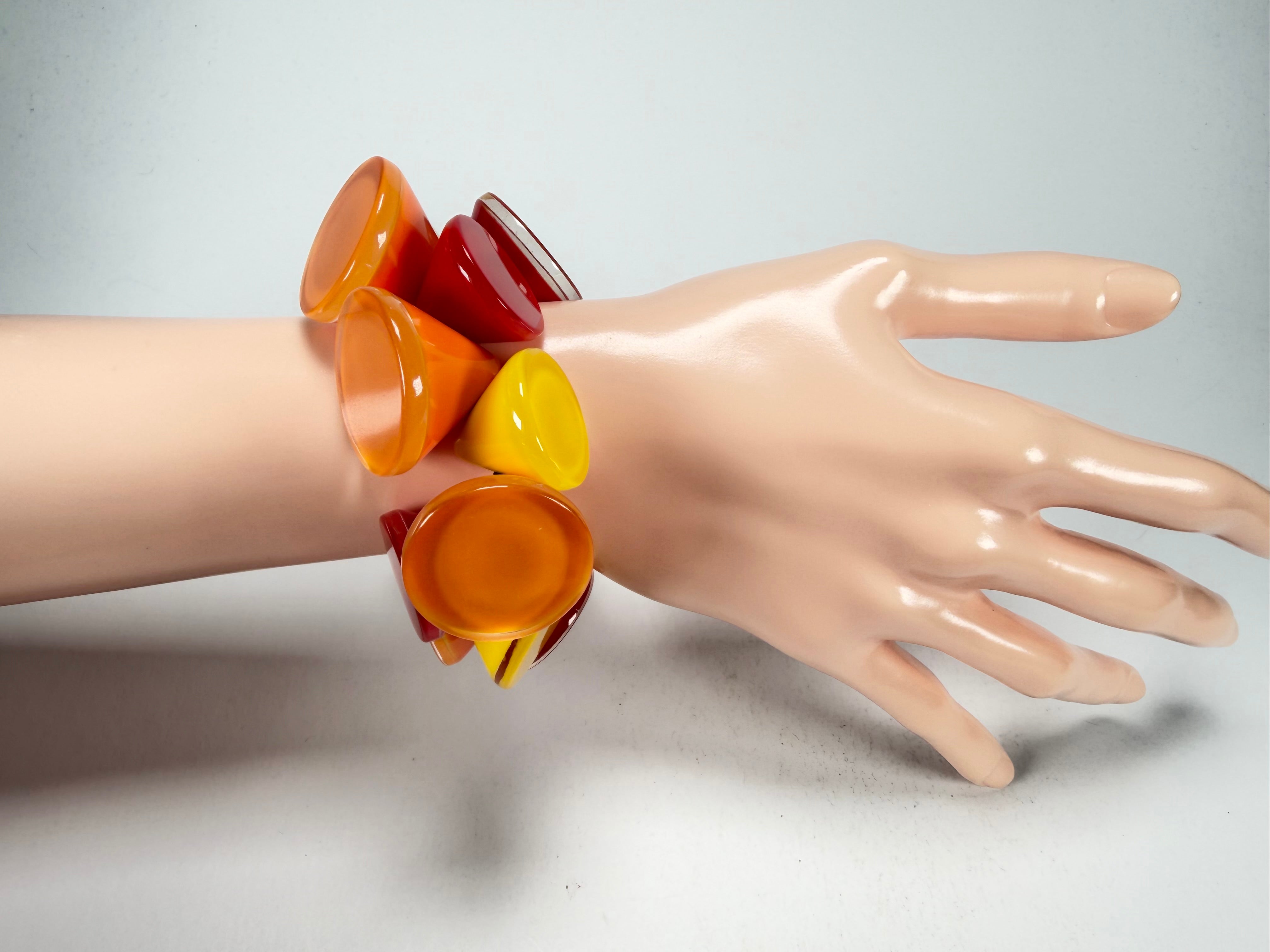Zsiska - Joy Warm Colours Large Resin Bracelet ( P150301JOY2Q0L )