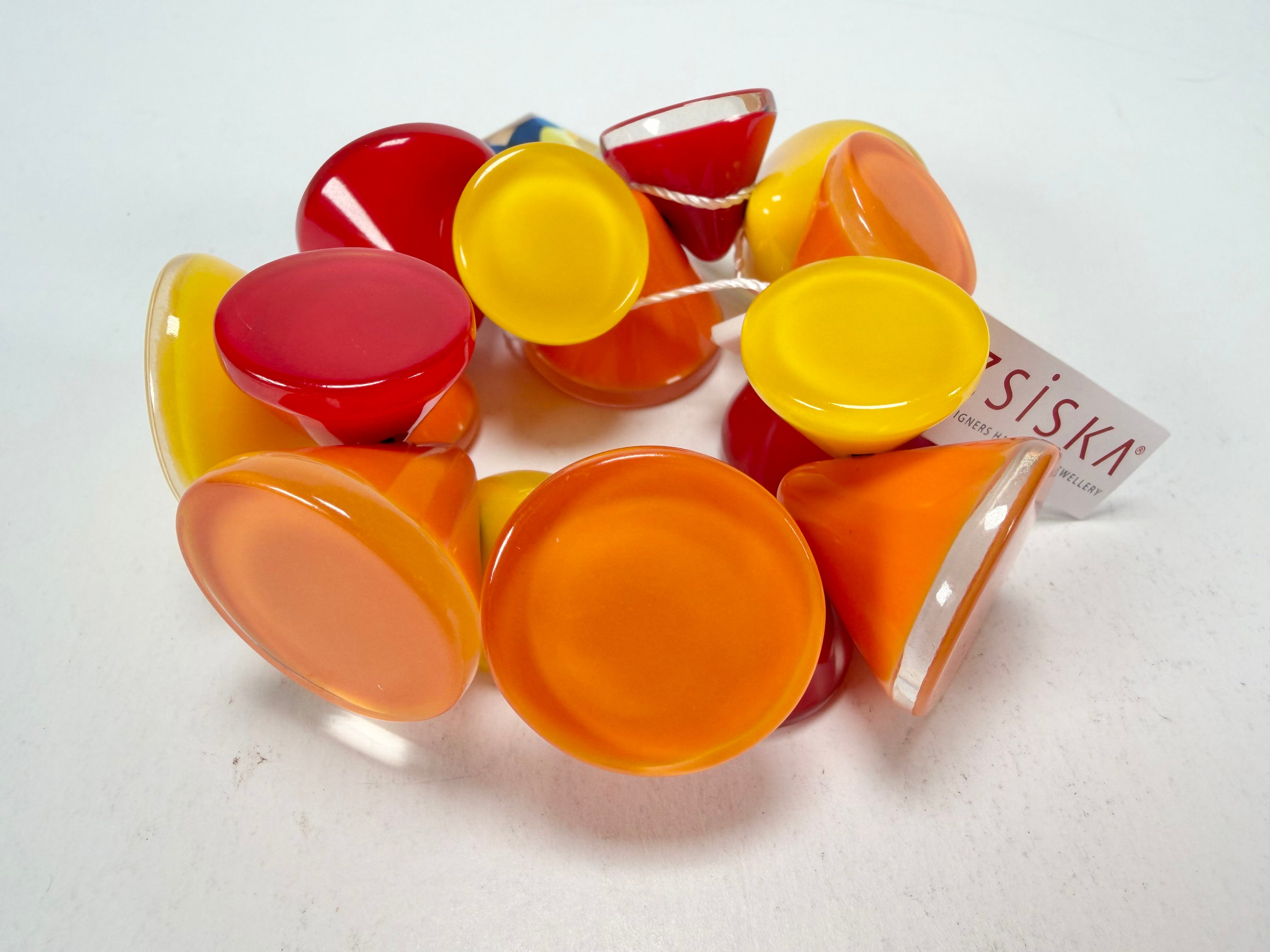 Zsiska - Joy Warm Colours Large Resin Bracelet ( P150301JOY2Q0L )