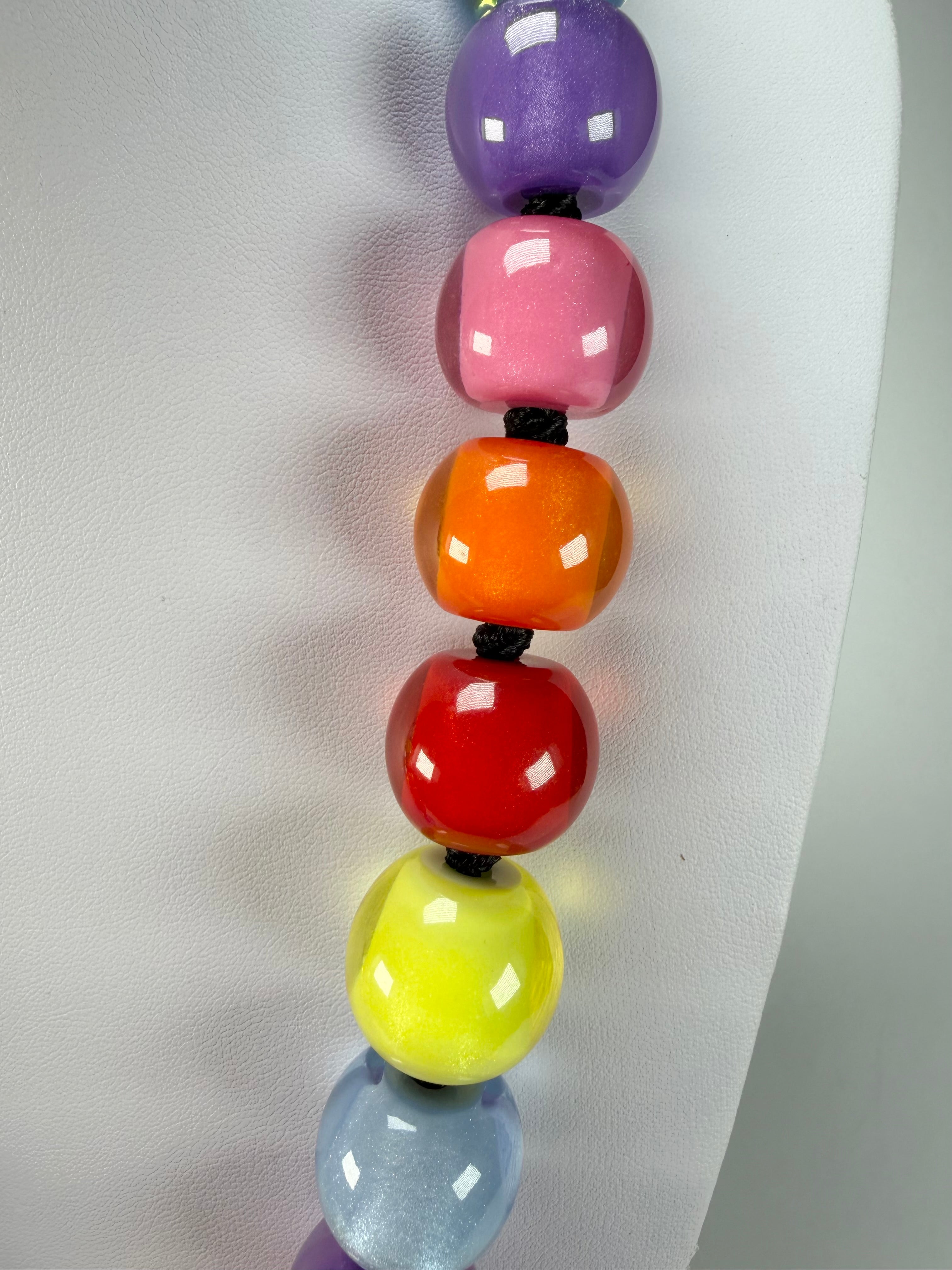 Zsiska - Colourful Beads 30 Medium Bead Spectrum Resin Necklace ( 40101170400Q30 )