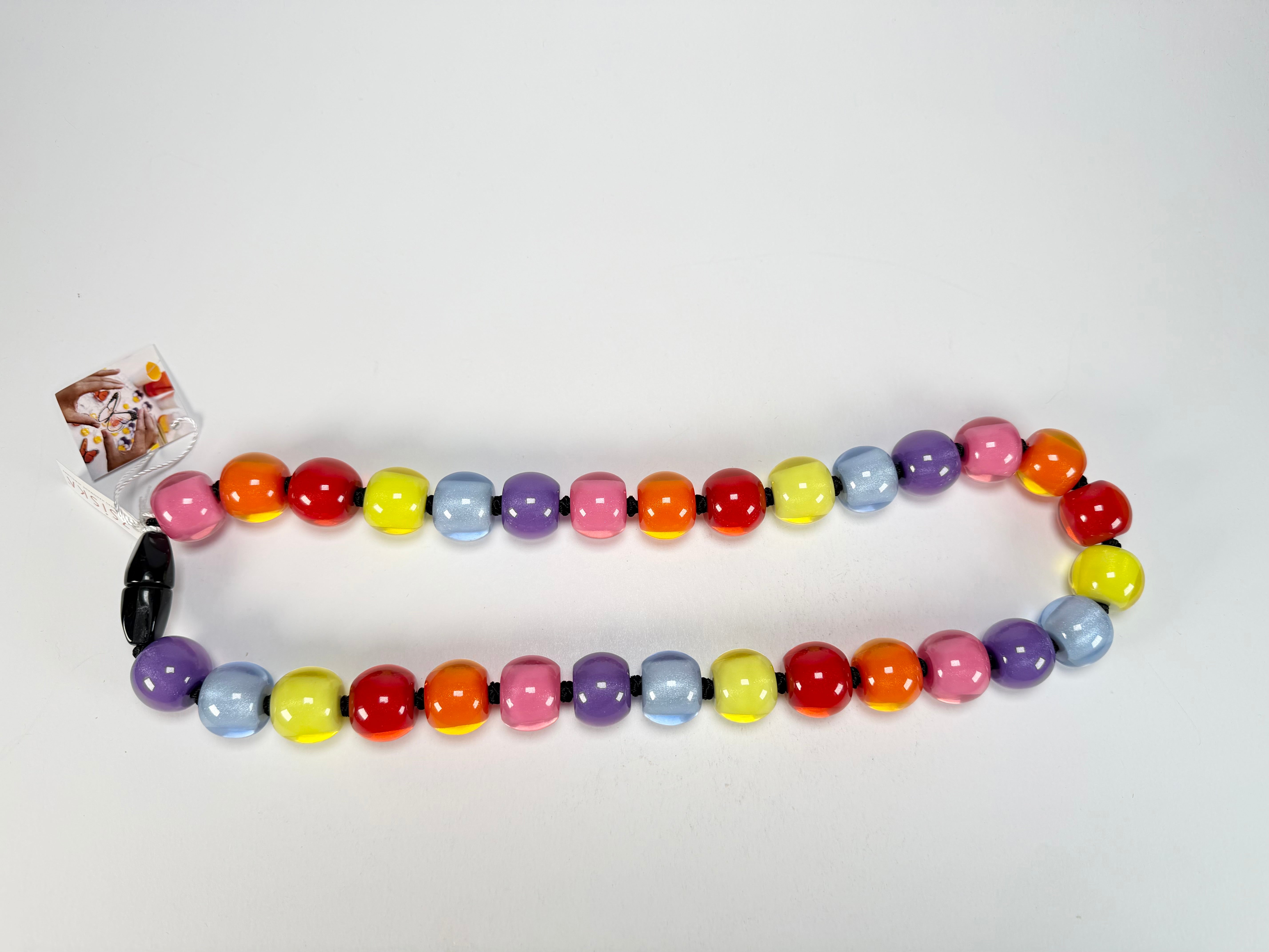 Zsiska - Colourful Beads 30 Medium Bead Spectrum Resin Necklace ( 40101170400Q30 )