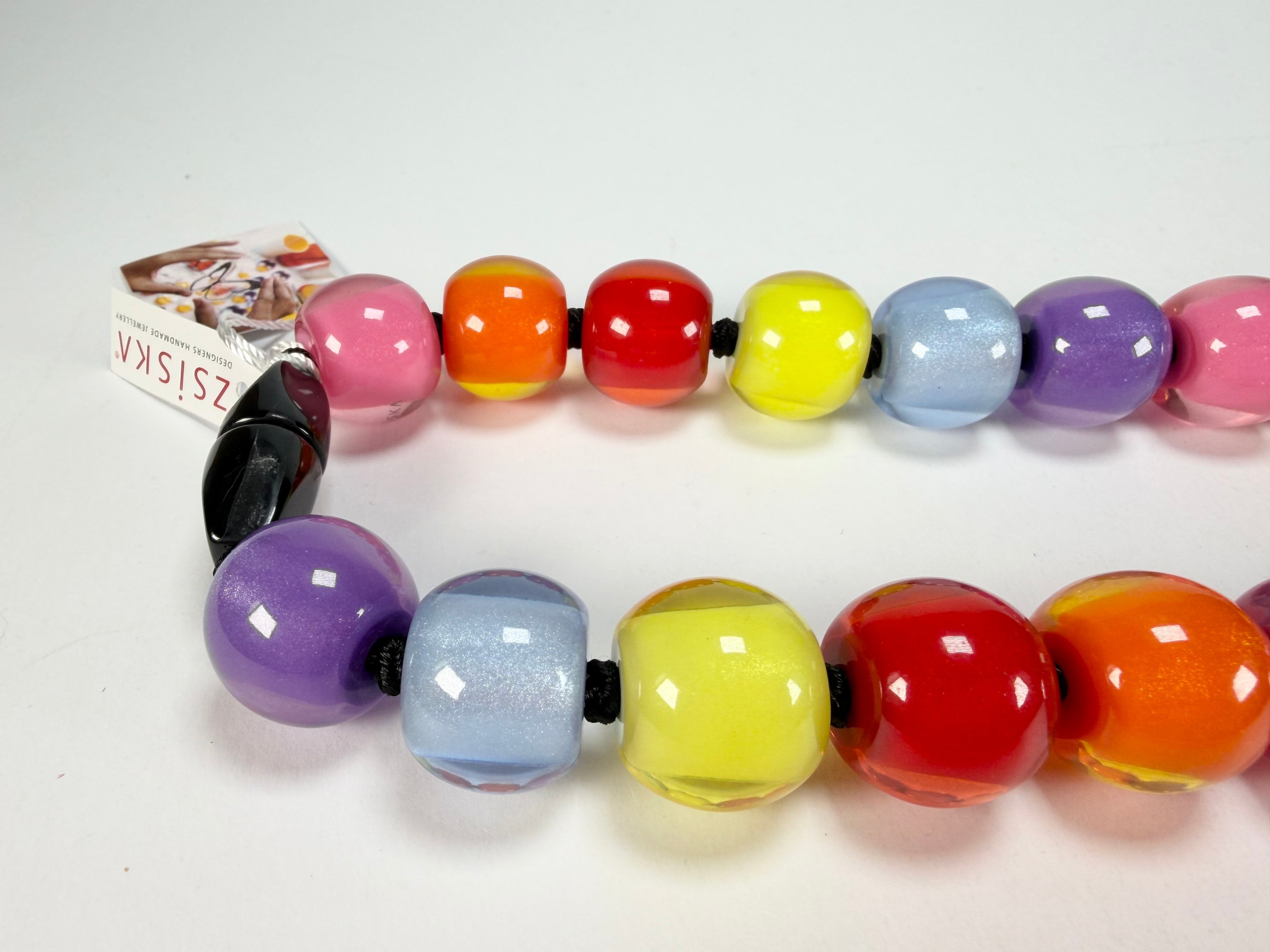 Zsiska - Colourful Beads 30 Medium Bead Spectrum Resin Necklace ( 40101170400Q30 )