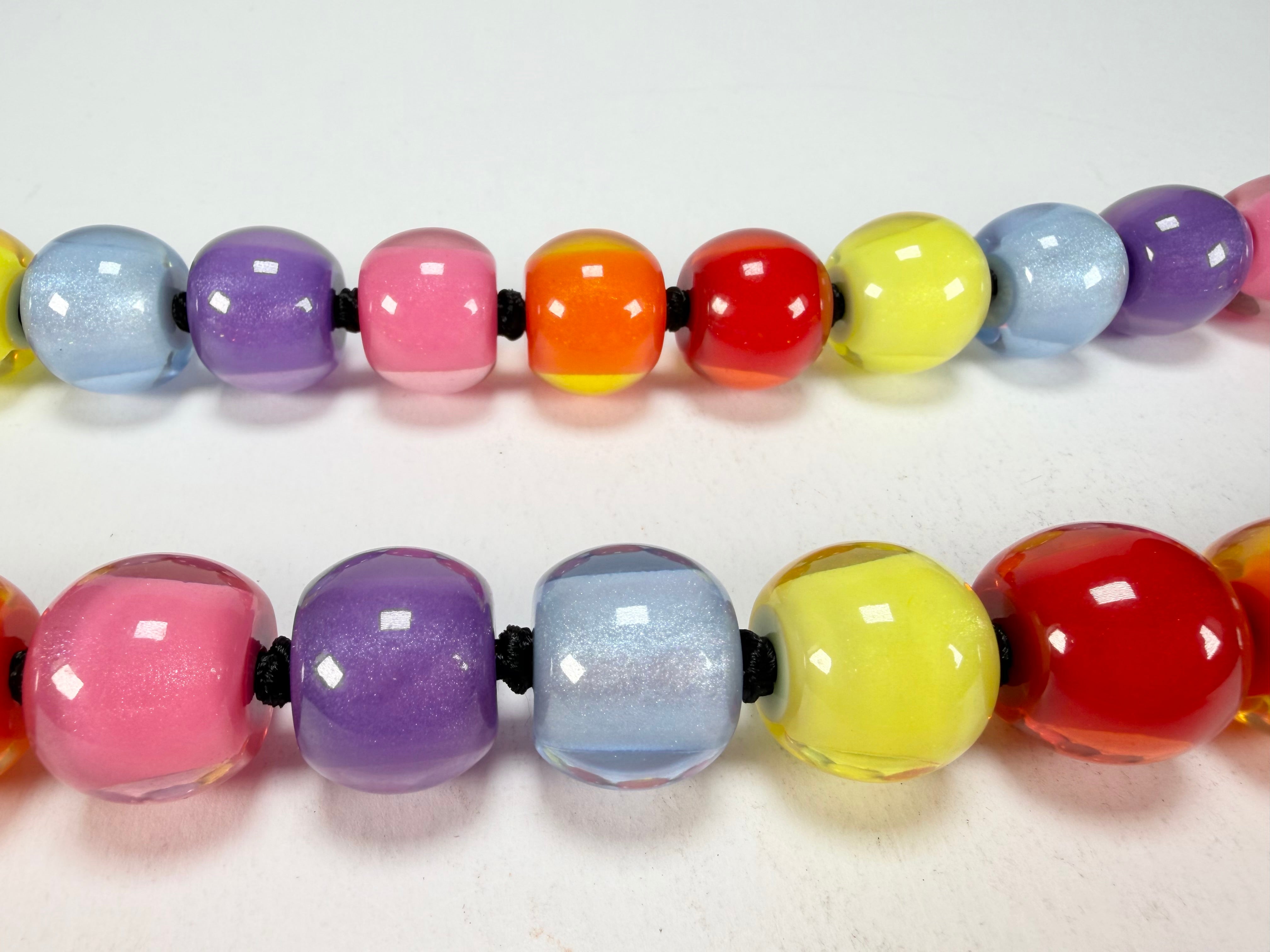 Zsiska - Colourful Beads 30 Medium Bead Spectrum Resin Necklace ( 40101170400Q30 )