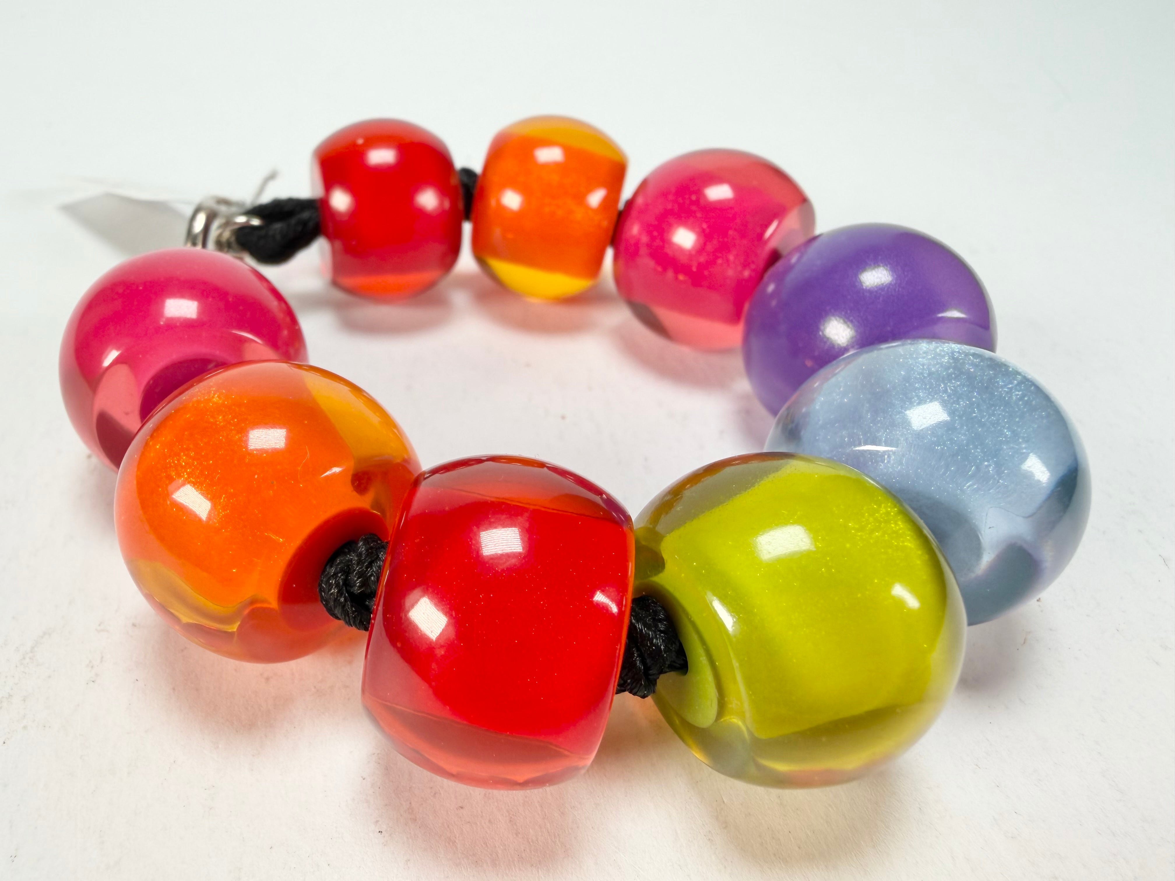 Zsiska - Colourful Beads Spectrum 9 Medium Bead Resin Bracelet ( 0000000000 )