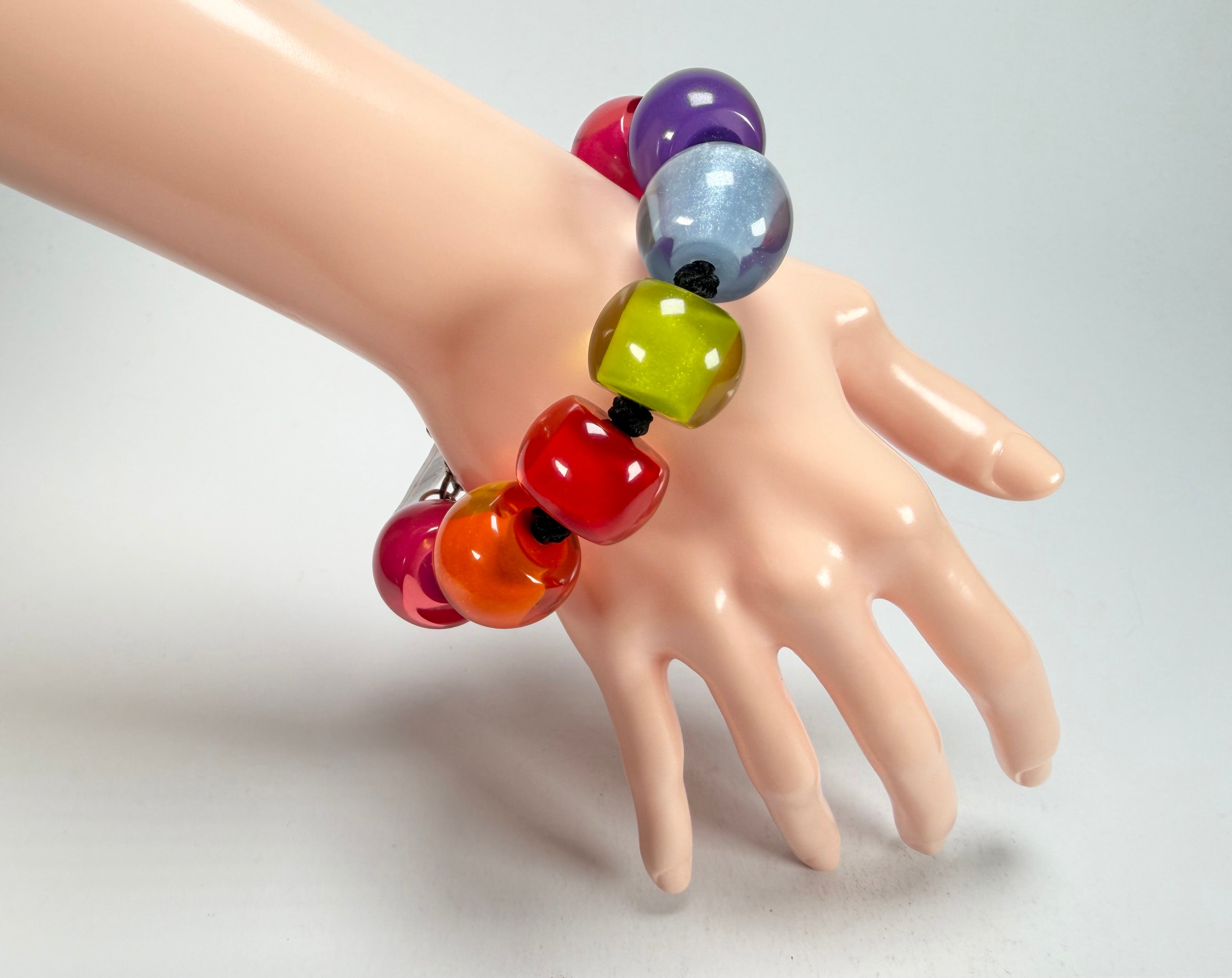 Zsiska - Colourful Beads Spectrum 9 Medium Bead Resin Bracelet ( 0000000000 )