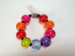 Zsiska - Colourful Beads Spectrum 9 Medium Bead Resin Bracelet ( 0000000000 )