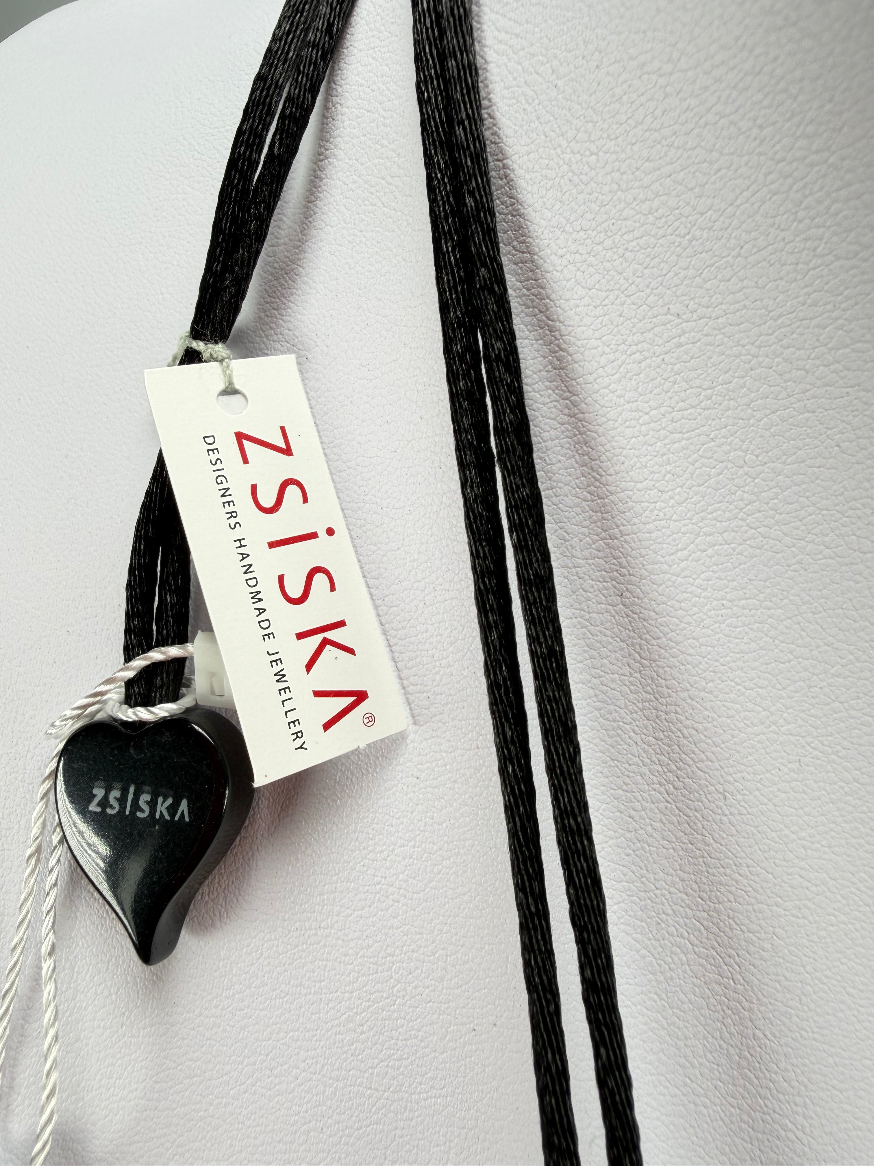 Zsiska - Colourful Beads 6 Bead Marble Emerald Resin Necklace ( 4010120MEMEQ06 )