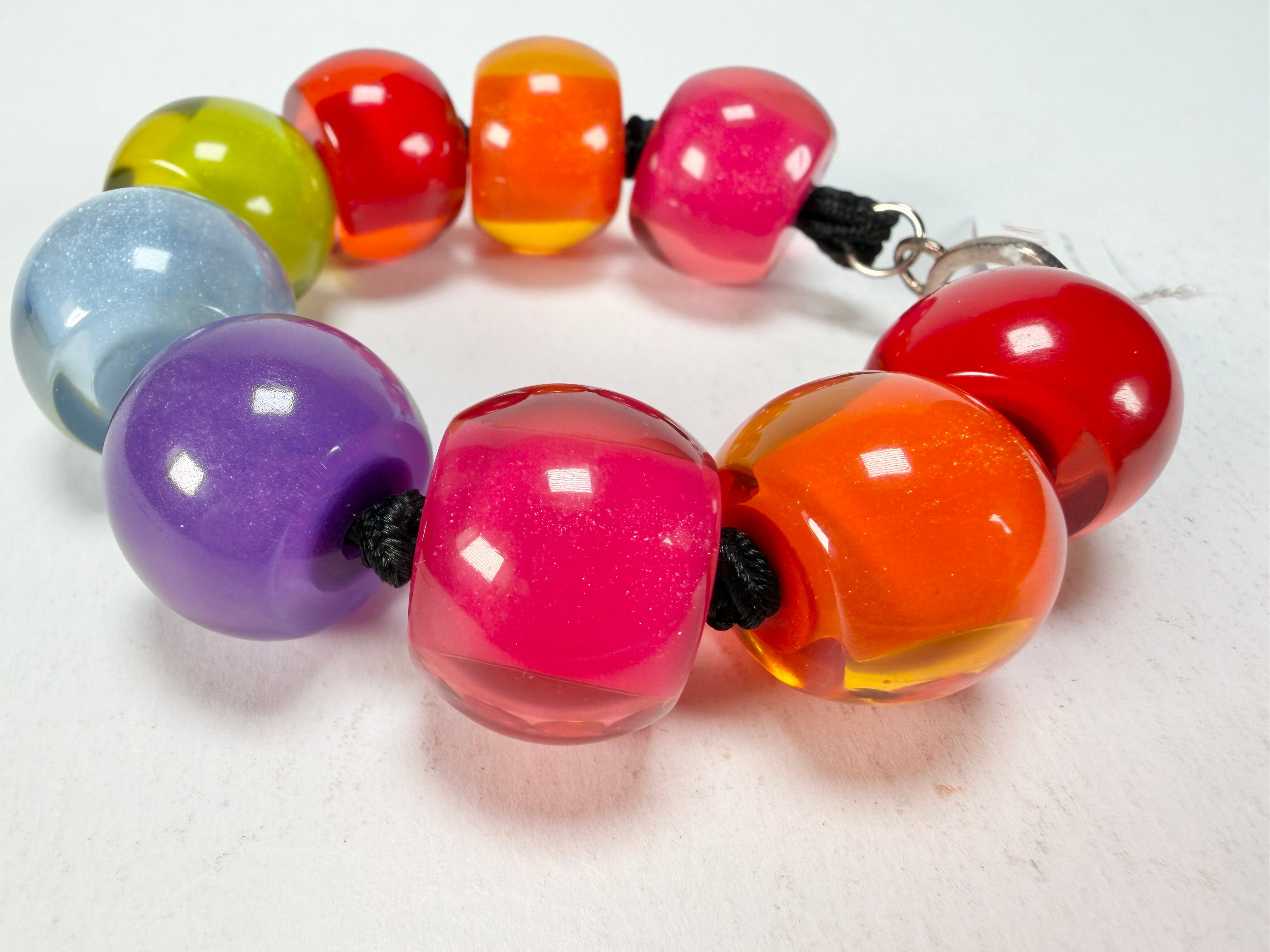 Zsiska - Colourful Beads Spectrum 9 Medium Bead Resin Bracelet ( 0000000000 )