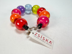 Zsiska - Colourful Beads Spectrum 9 Medium Bead Resin Bracelet ( 0000000000 )