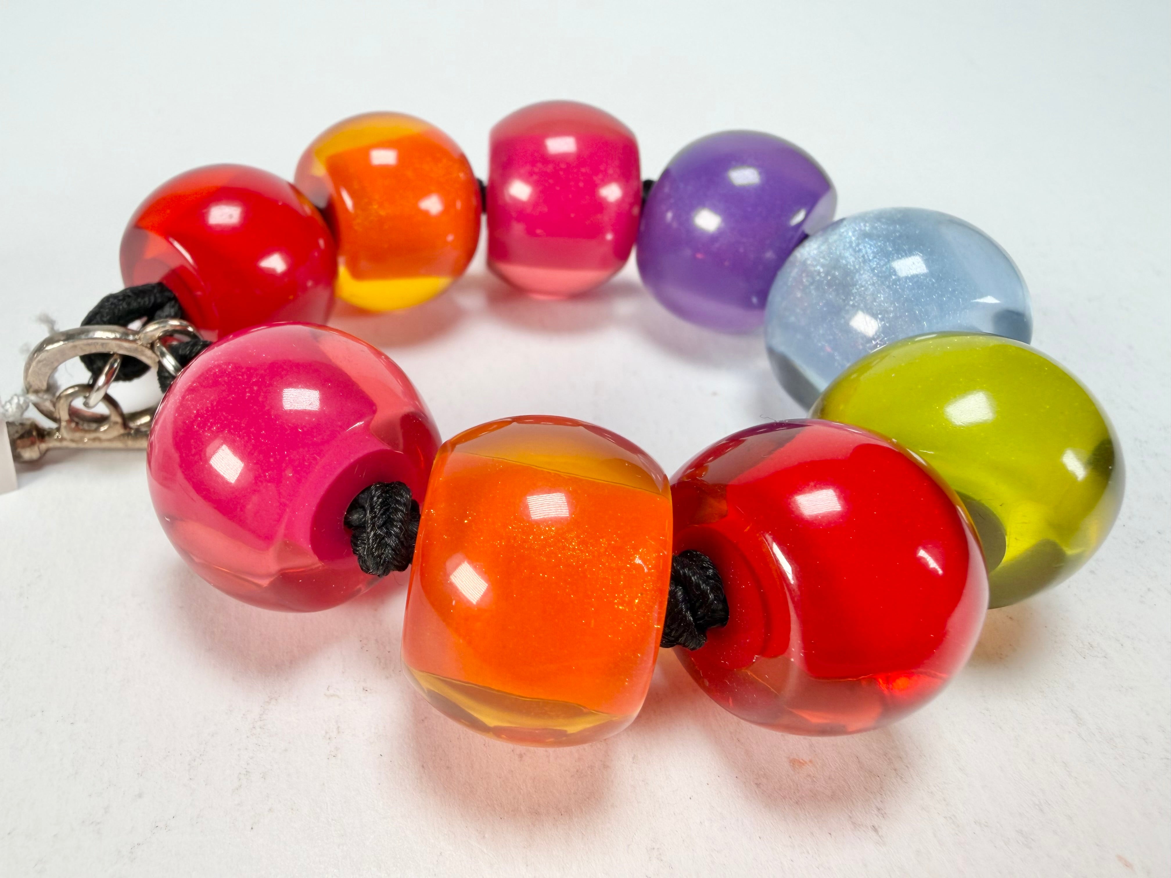 Zsiska - Colourful Beads Spectrum 9 Medium Bead Resin Bracelet ( 0000000000 )