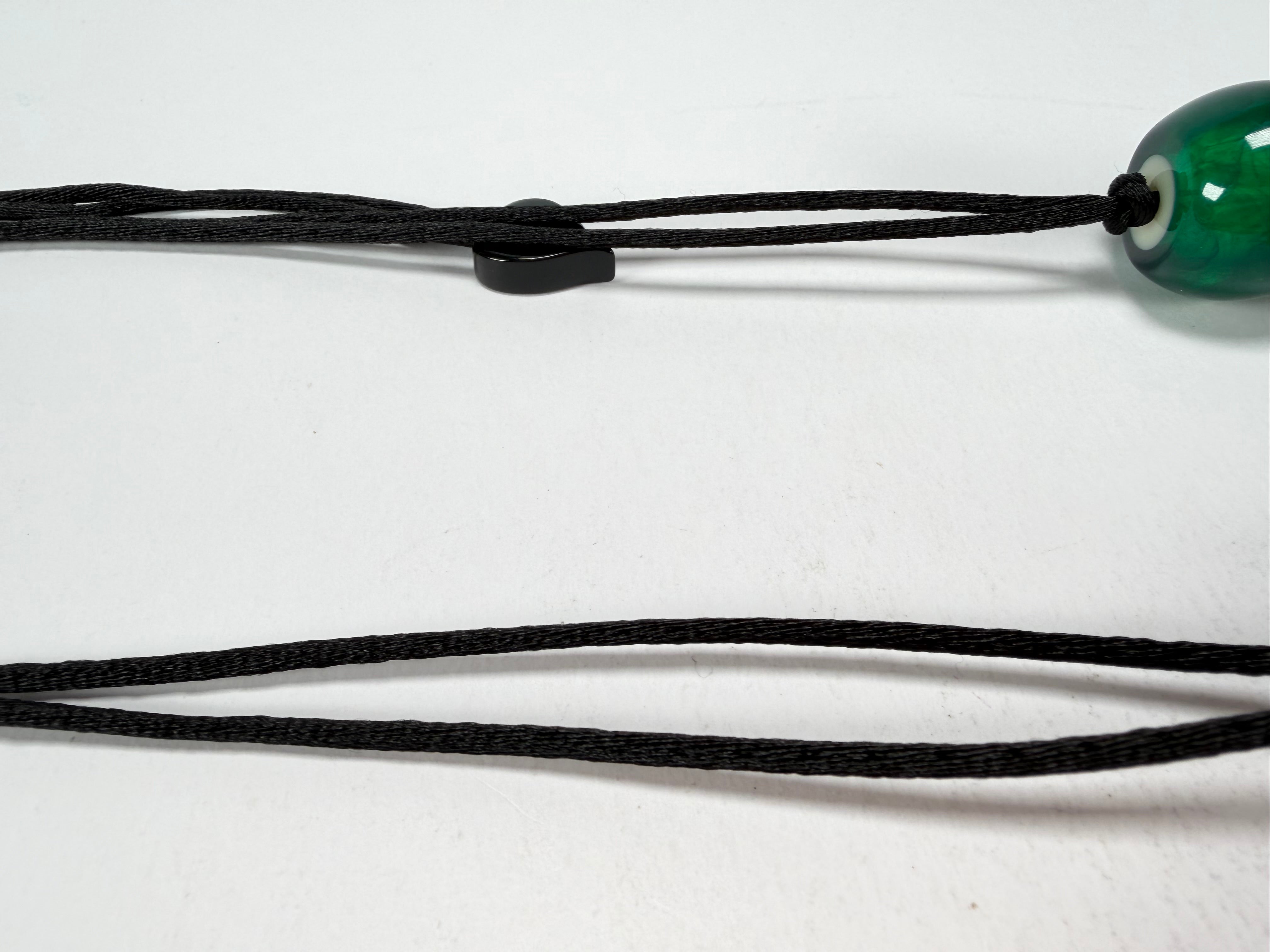 Zsiska - Colourful Beads 6 Bead Marble Emerald Resin Necklace ( 4010120MEMEQ06 )