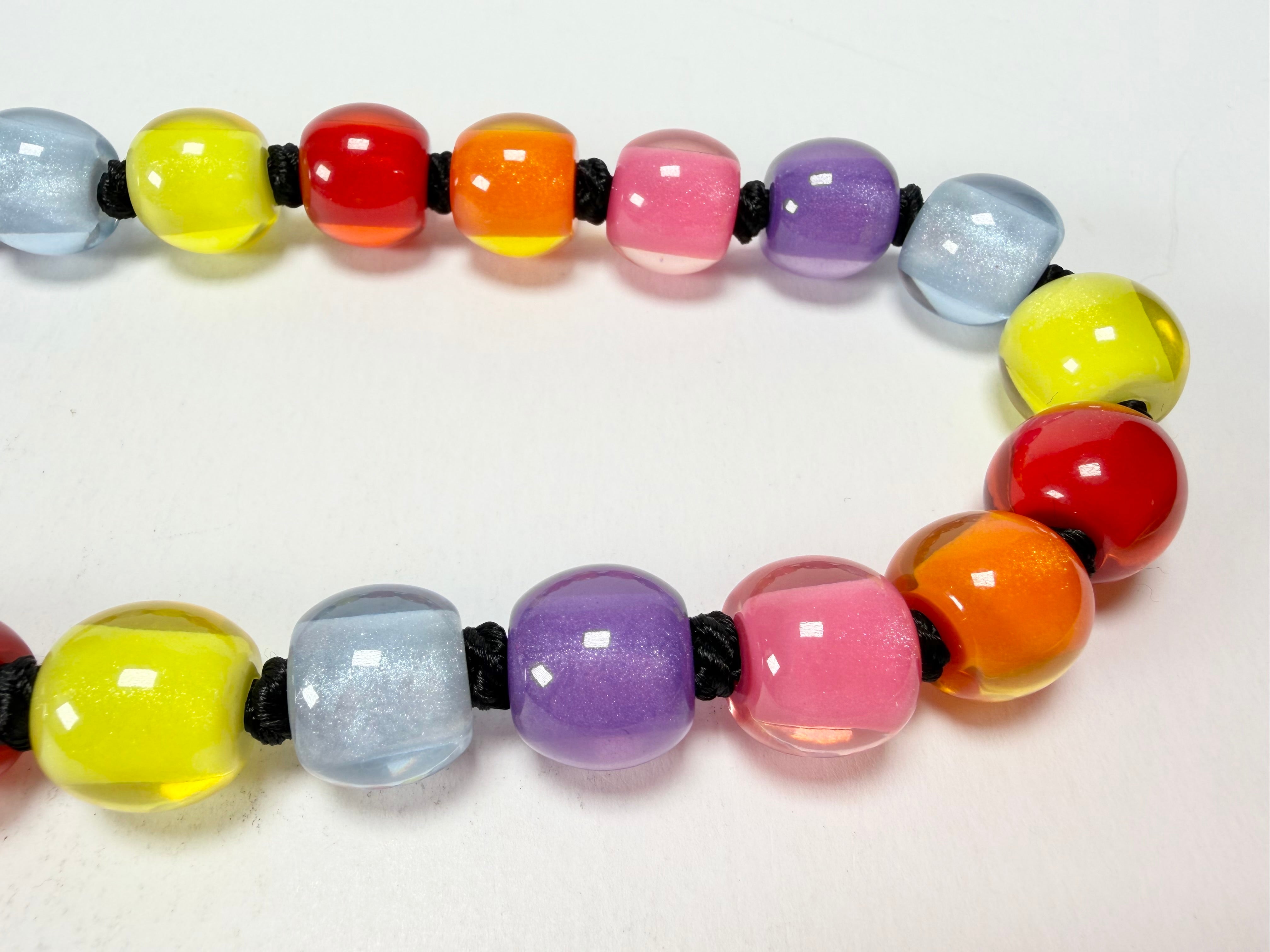 Zsiska - Colourful Beads 30 Bead Spectrum Resin Necklace ( 40101190400Q30 )