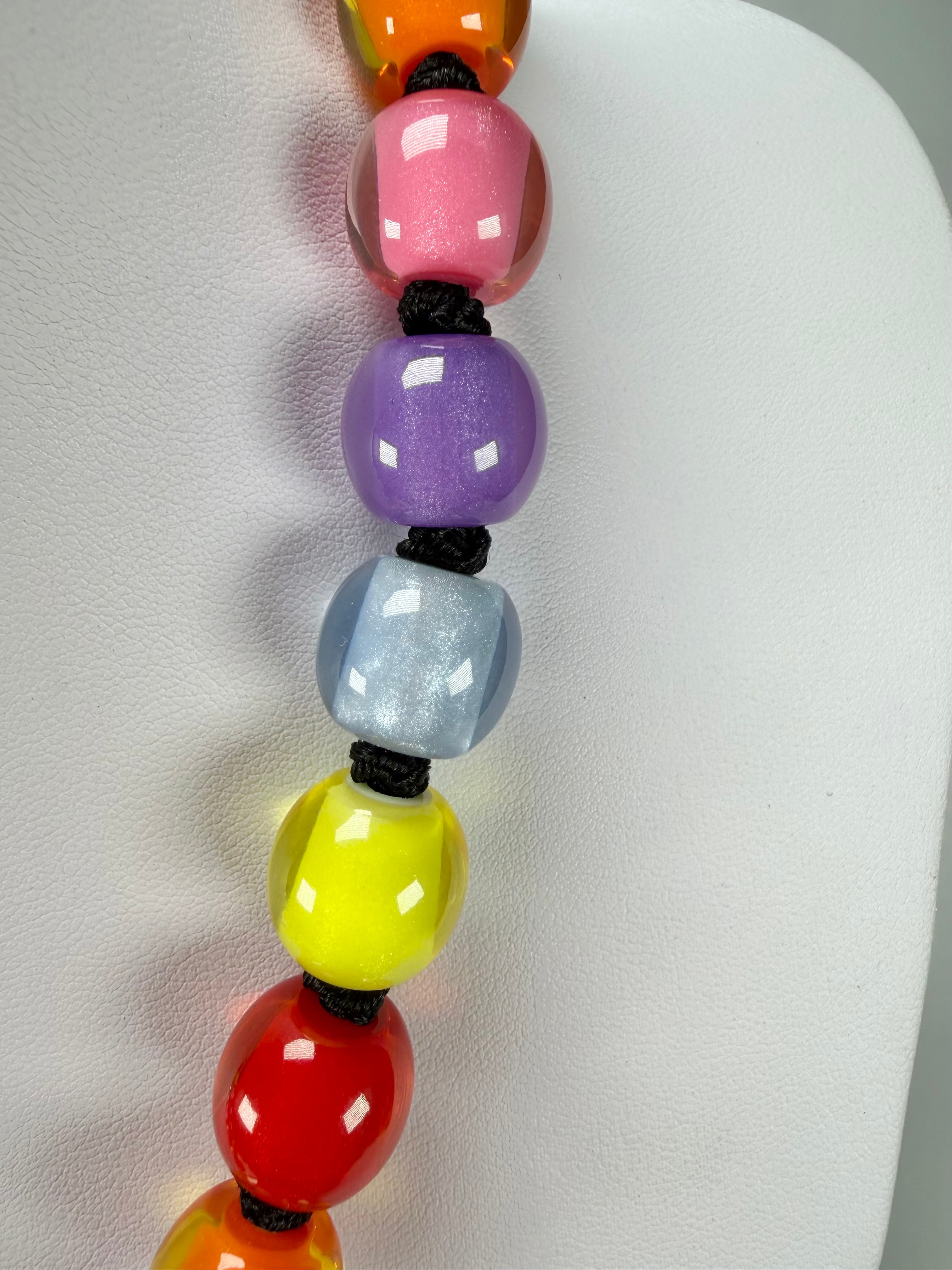 Zsiska - Colourful Beads 30 Bead Spectrum Resin Necklace ( 40101190400Q30 )