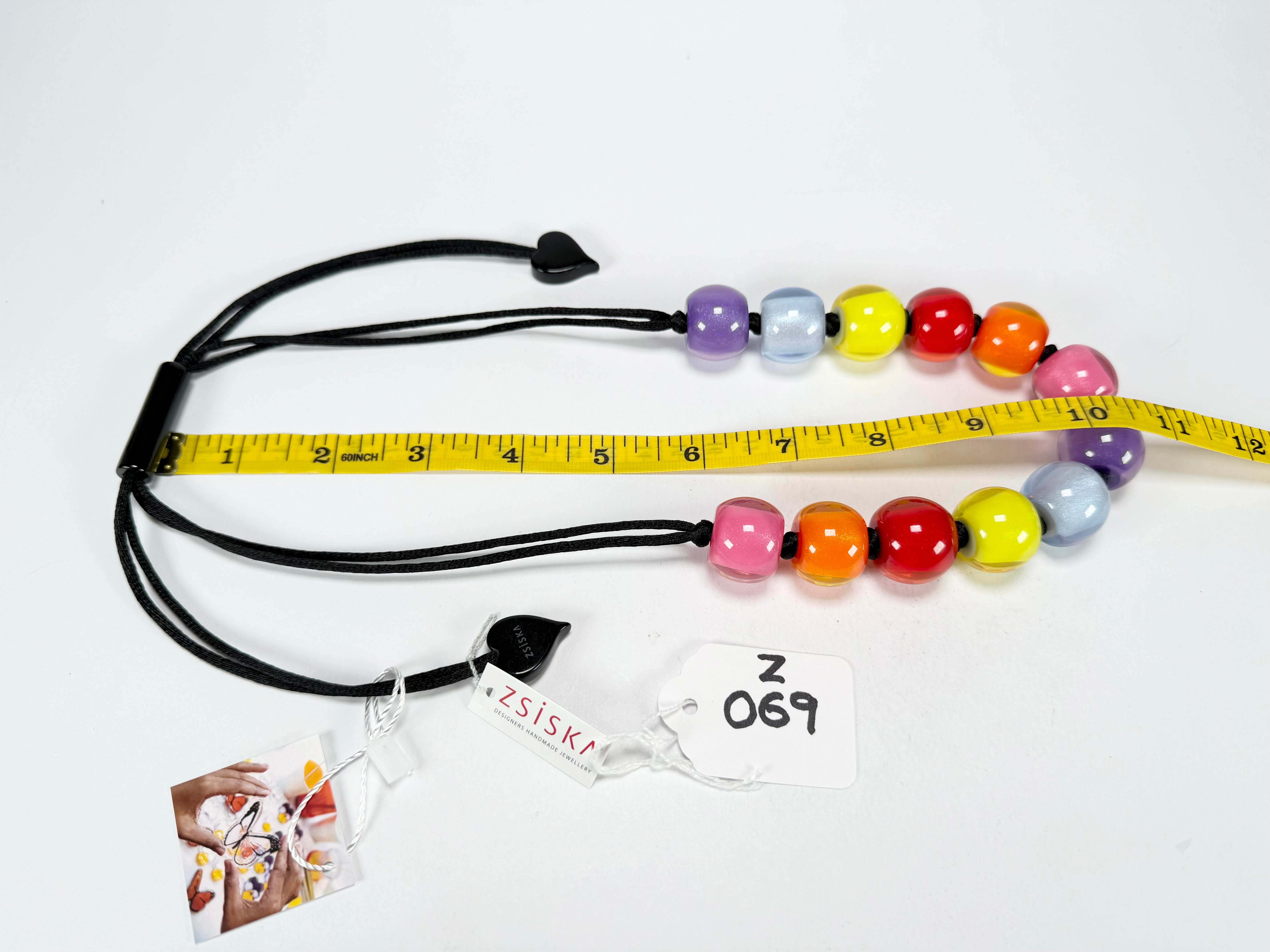 Zsiska - Colourful Beads 12 Bead Spectrum Resin Necklace ( 40101390400Q12 )
