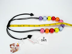 Zsiska - Colourful Beads 12 Bead Spectrum Resin Necklace ( 40101390400Q12 )