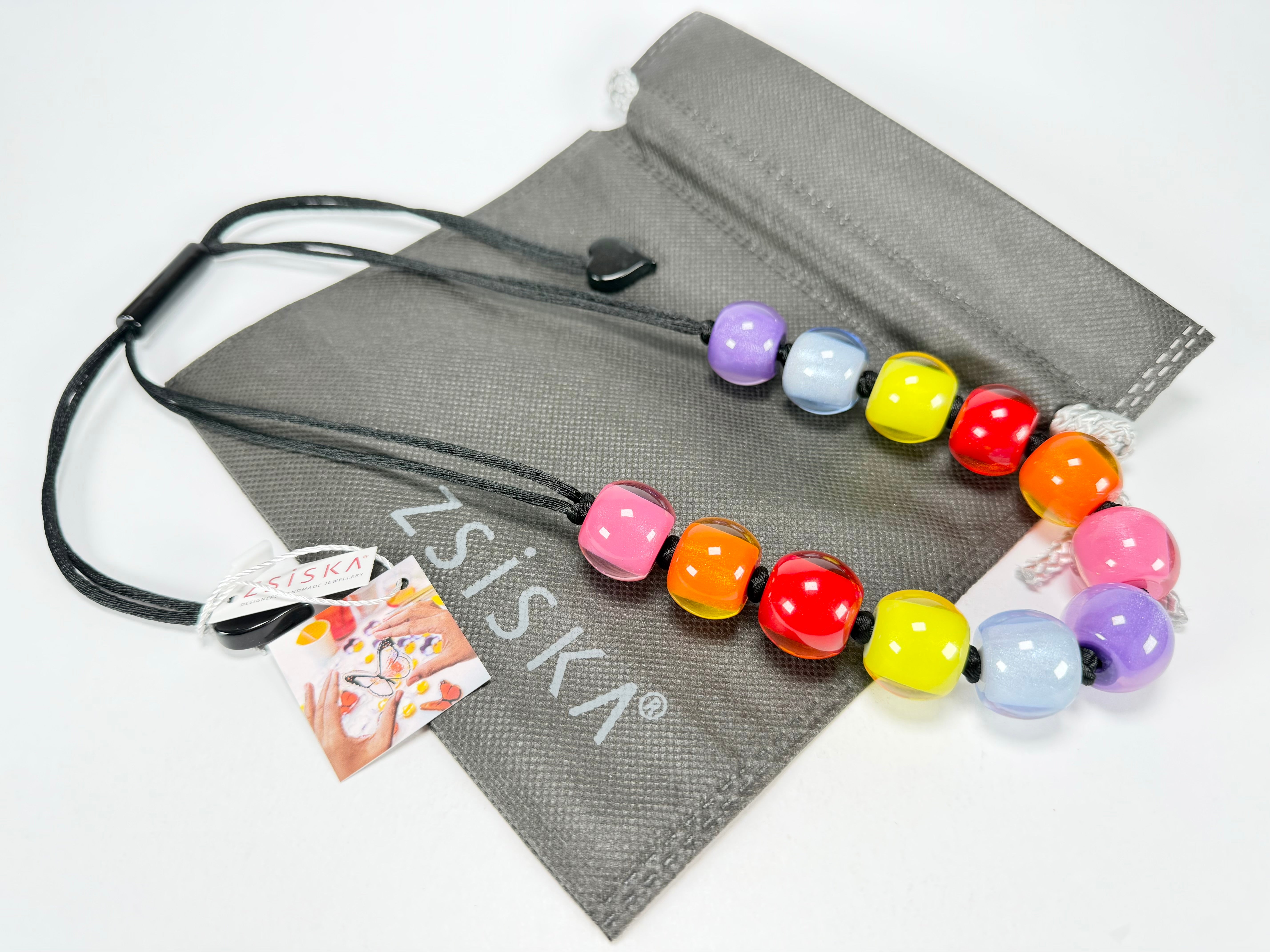 Zsiska - Colourful Beads 12 Bead Spectrum Resin Necklace ( 40101390400Q12 )