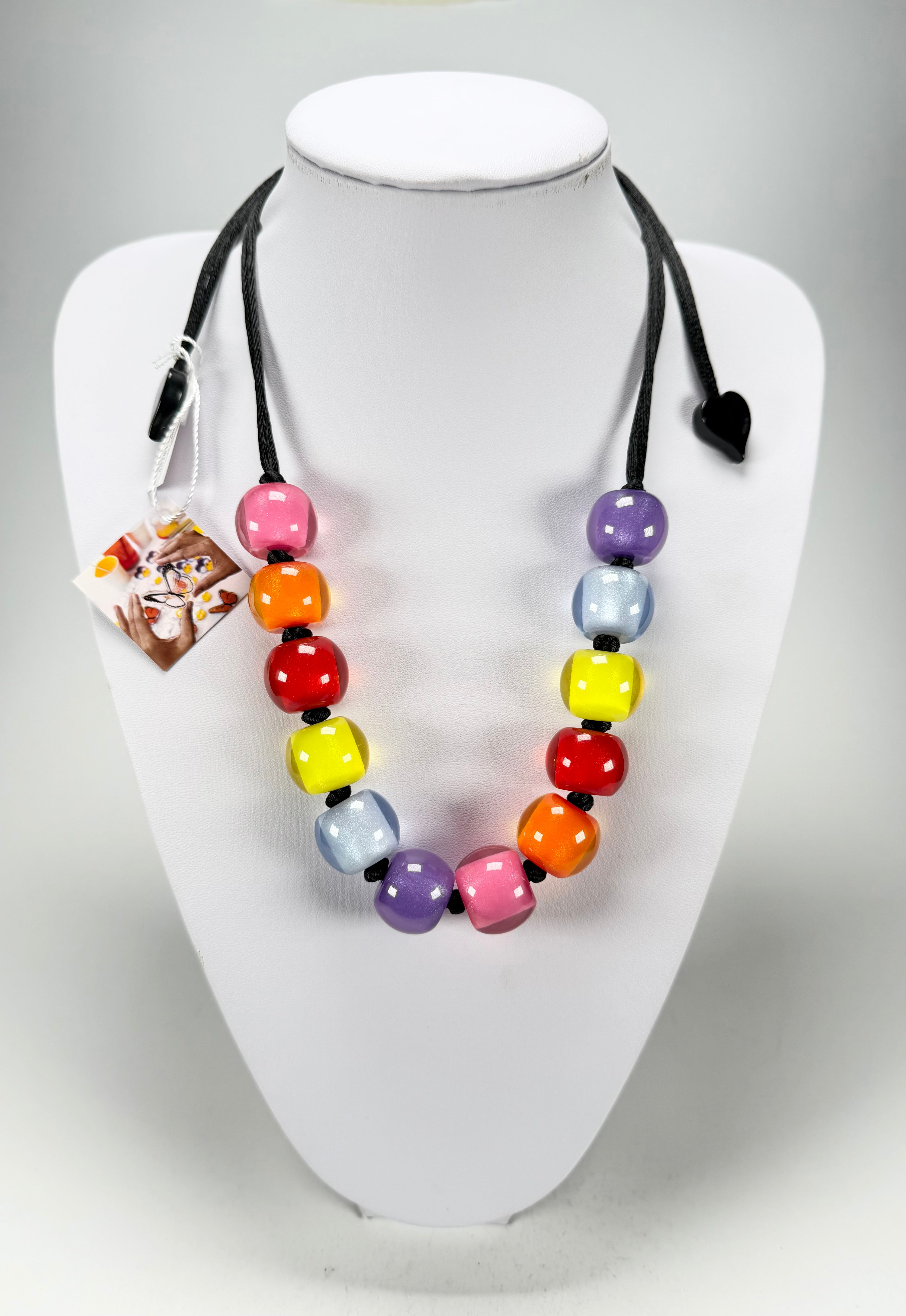 Zsiska - Colourful Beads 12 Bead Spectrum Resin Necklace ( 40101390400Q12 )