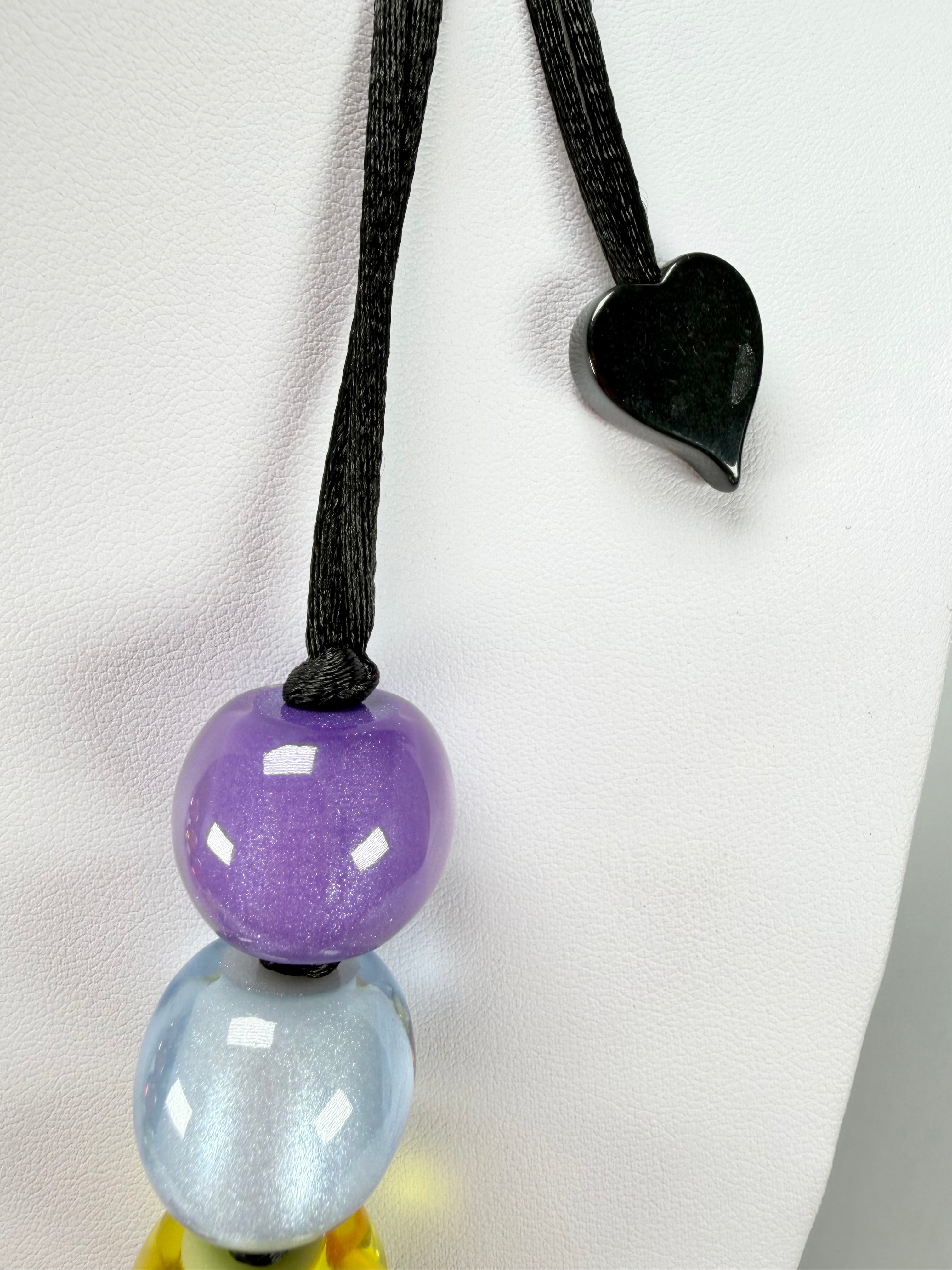 Zsiska - Colourful Beads 12 Bead Spectrum Resin Necklace ( 40101390400Q12 )