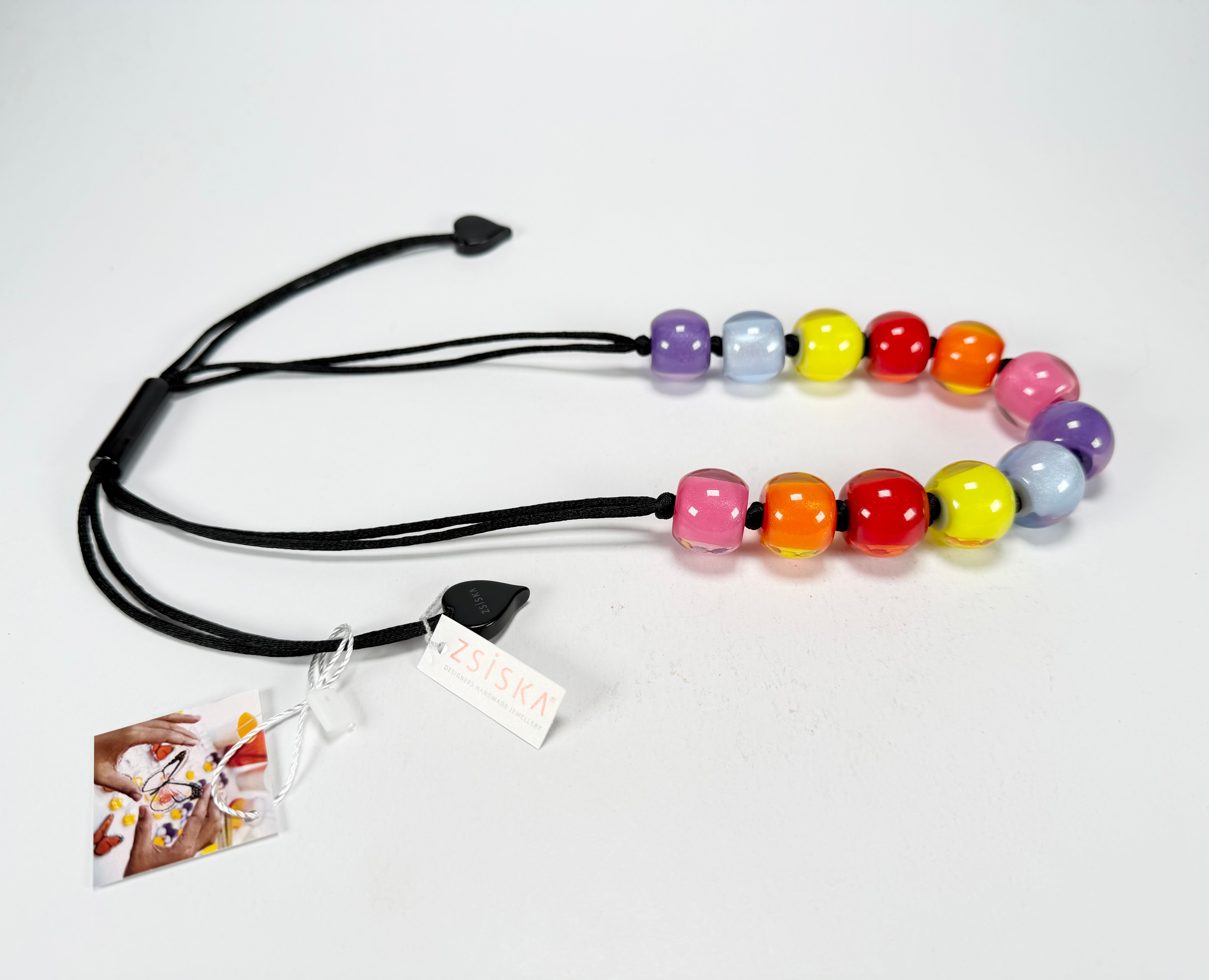 Zsiska - Colourful Beads 12 Bead Spectrum Resin Necklace ( 40101390400Q12 )