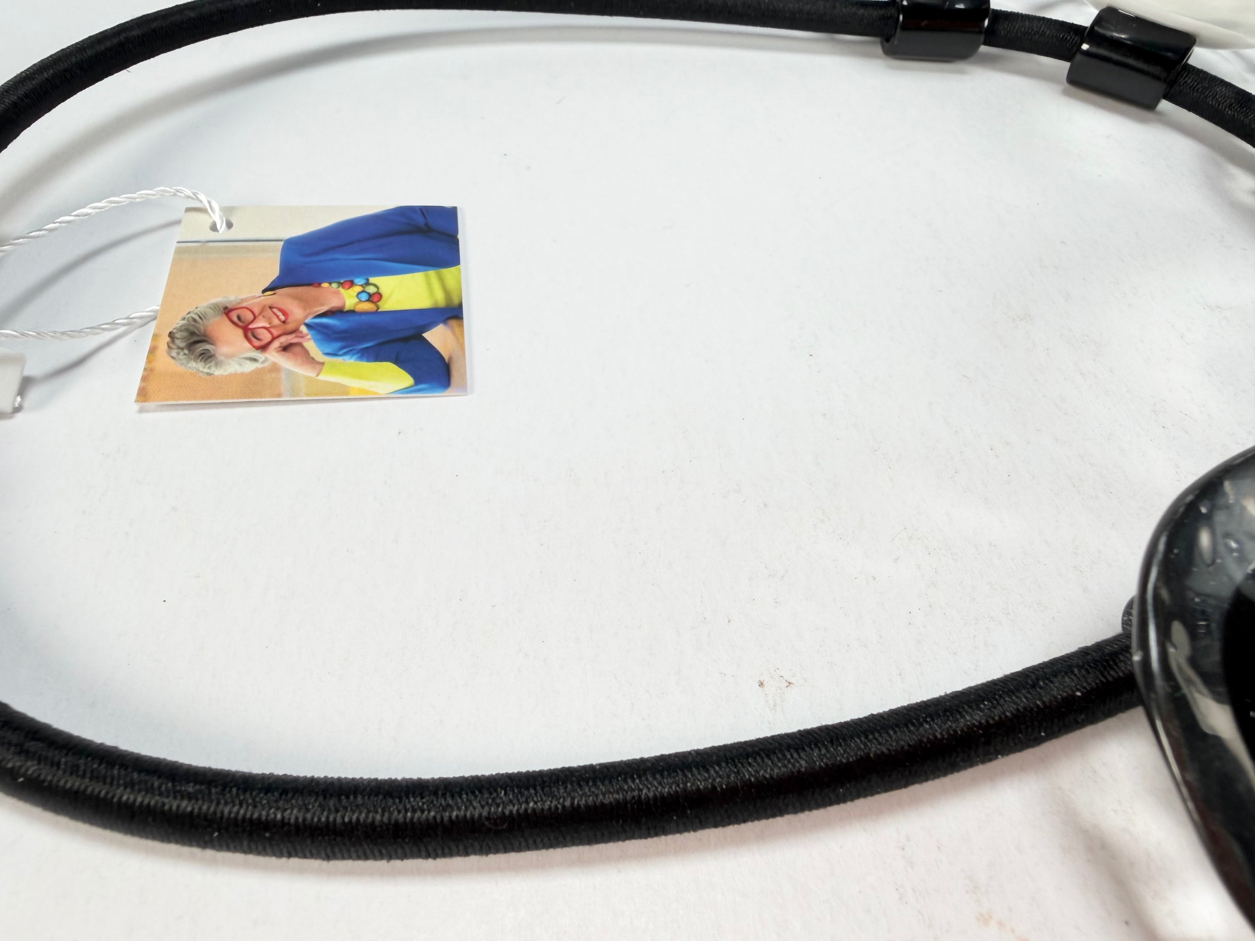 Zsiska - Flora "Prue Leith" Black & White 5 Bead Resin Necklace ( P070150FLO1305 )