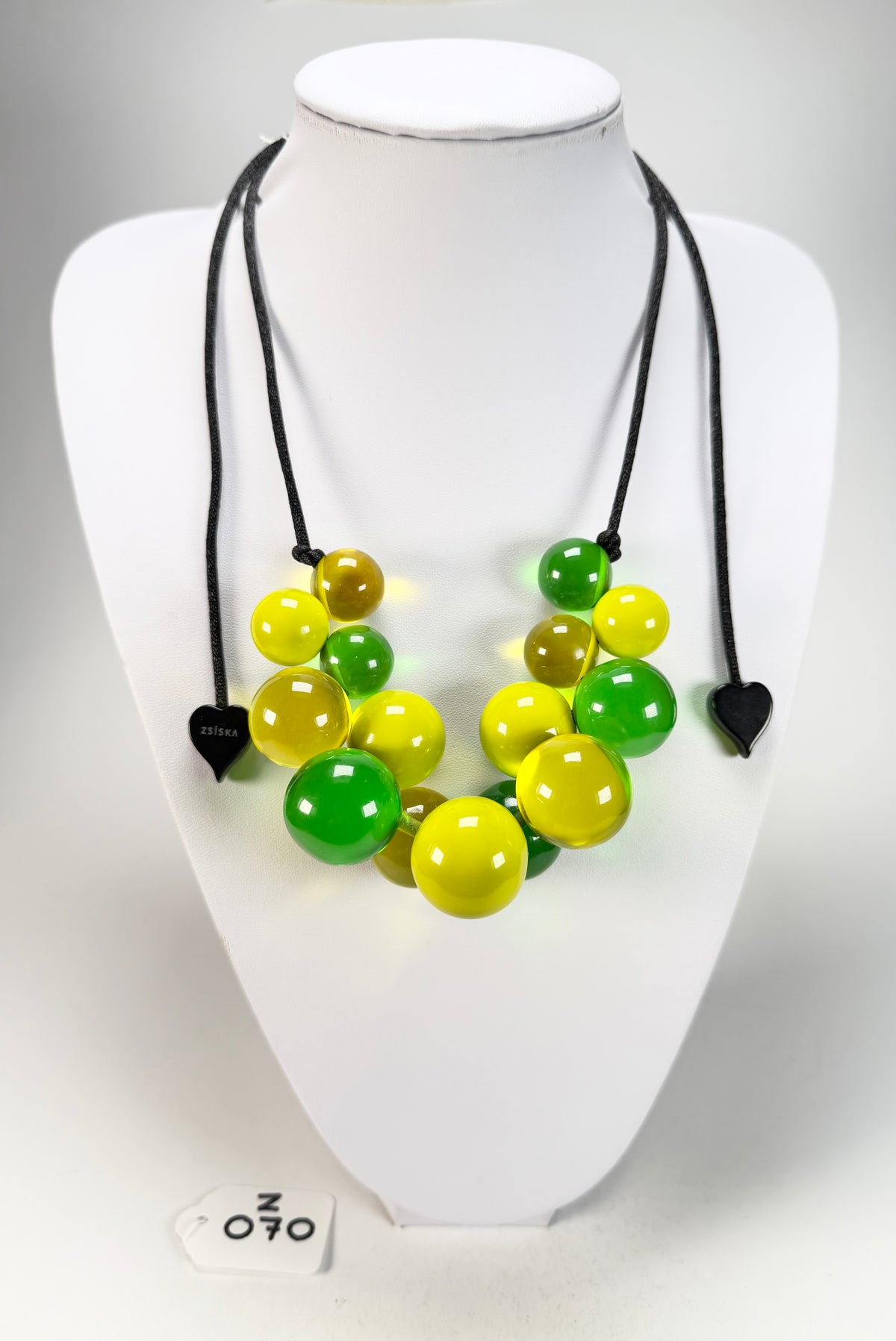 Zsiska - Baubles Yellow & Green Resin Necklace ( P230101BAU2Q15 )