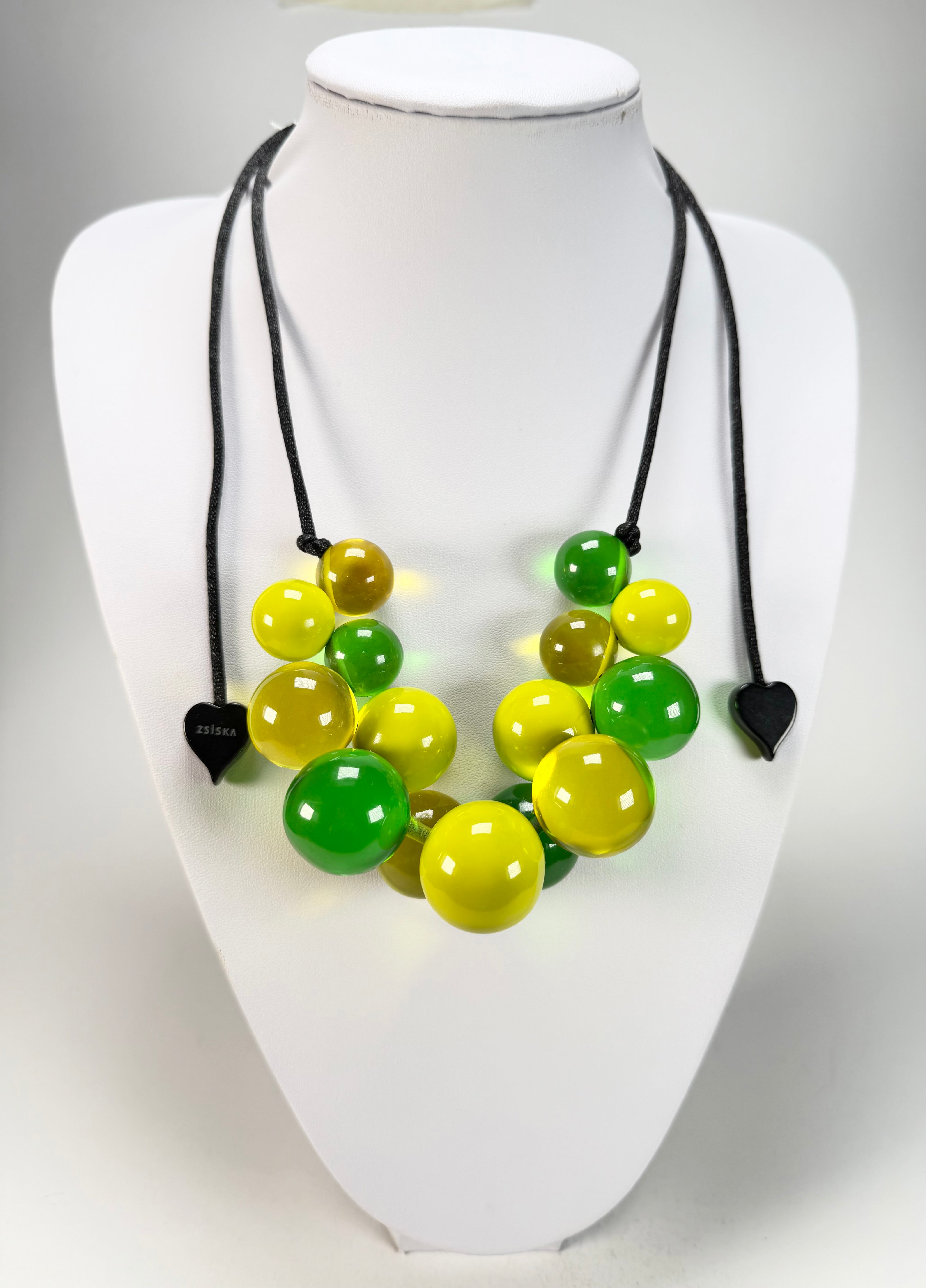 Zsiska - Baubles Yellow & Green Resin Necklace ( P230101BAU2Q15 )