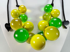 Zsiska - Baubles Yellow & Green Resin Necklace ( P230101BAU2Q15 )