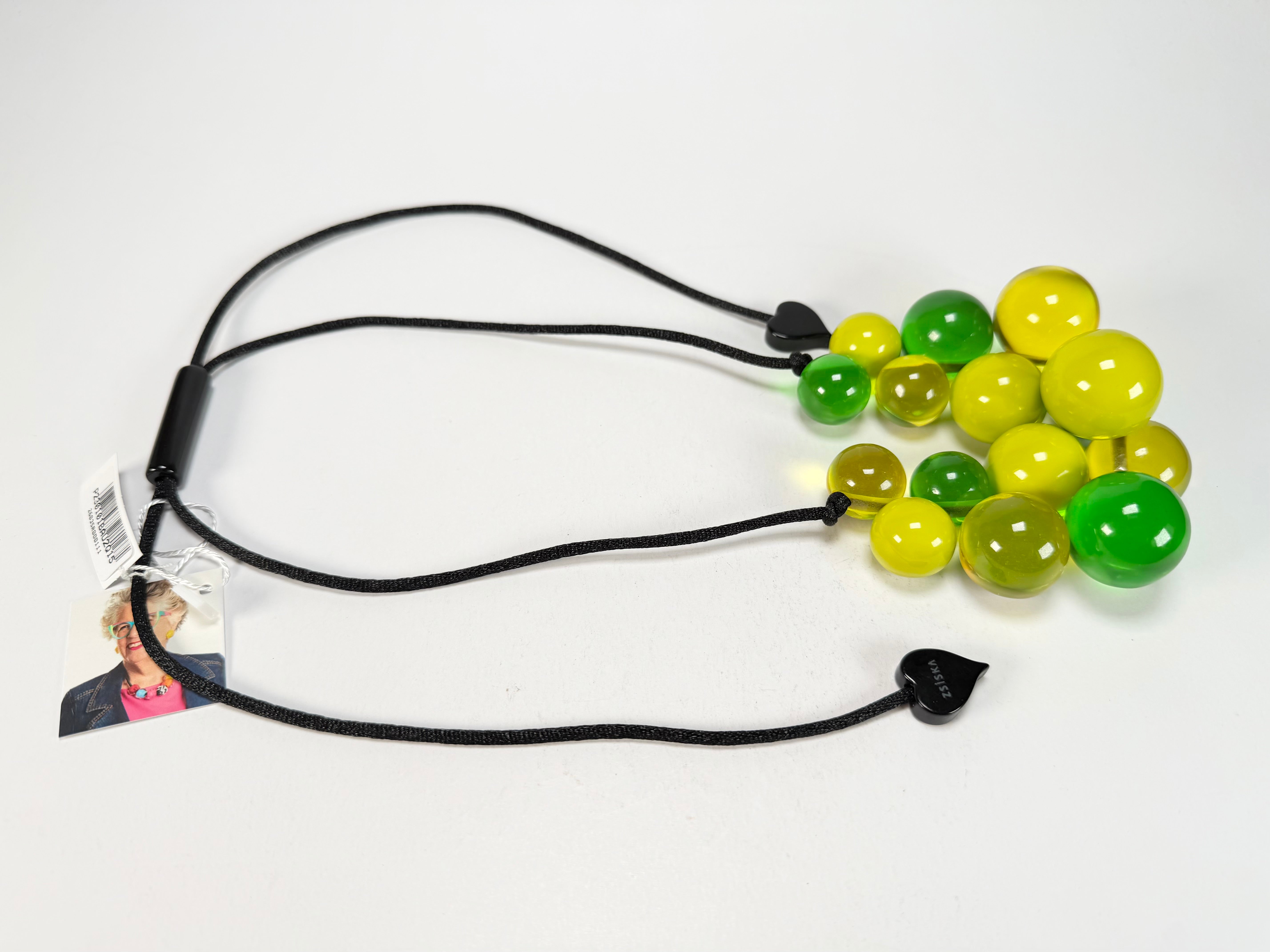 Zsiska - Baubles Yellow & Green Resin Necklace ( P230101BAU2Q15 )