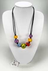 Zsiska - Colourful Beads 7 Bead New Spectrum Resin Necklace ( 40101470499Q07 )