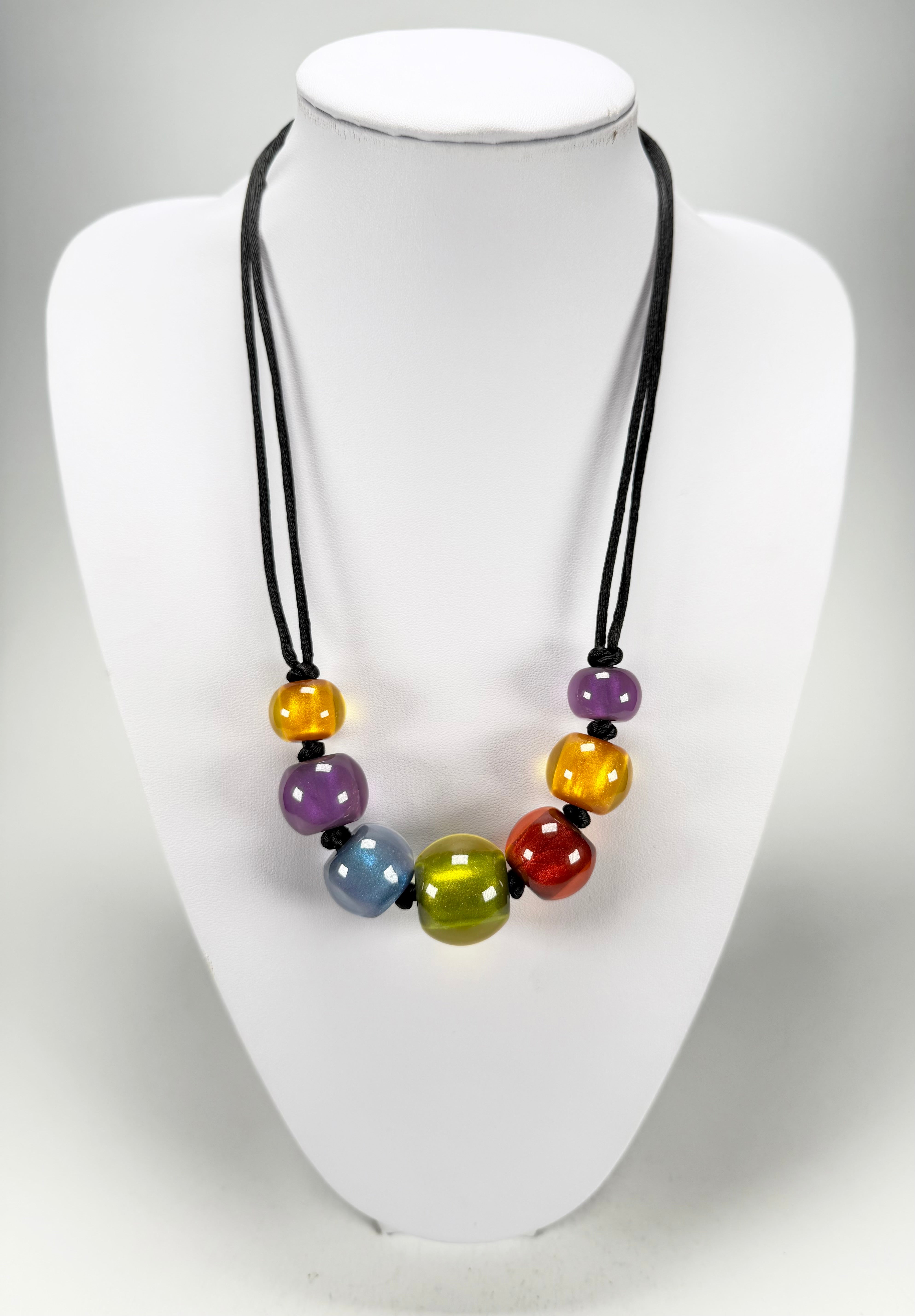 Zsiska - Colourful Beads 7 Bead New Spectrum Resin Necklace ( 40101470499Q07 )