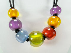 Zsiska - Colourful Beads 7 Bead New Spectrum Resin Necklace ( 40101470499Q07 )
