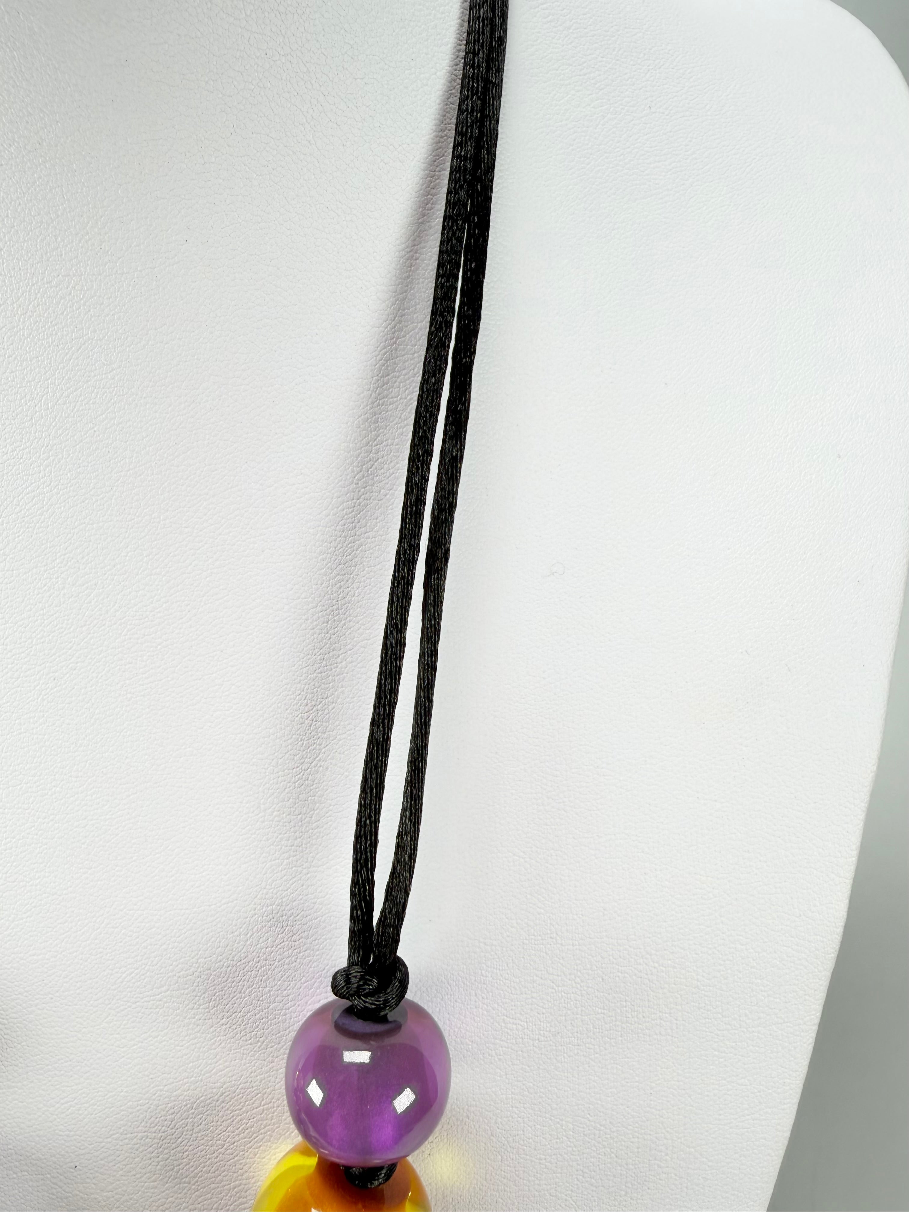 Zsiska - Colourful Beads 7 Bead New Spectrum Resin Necklace ( 40101470499Q07 )