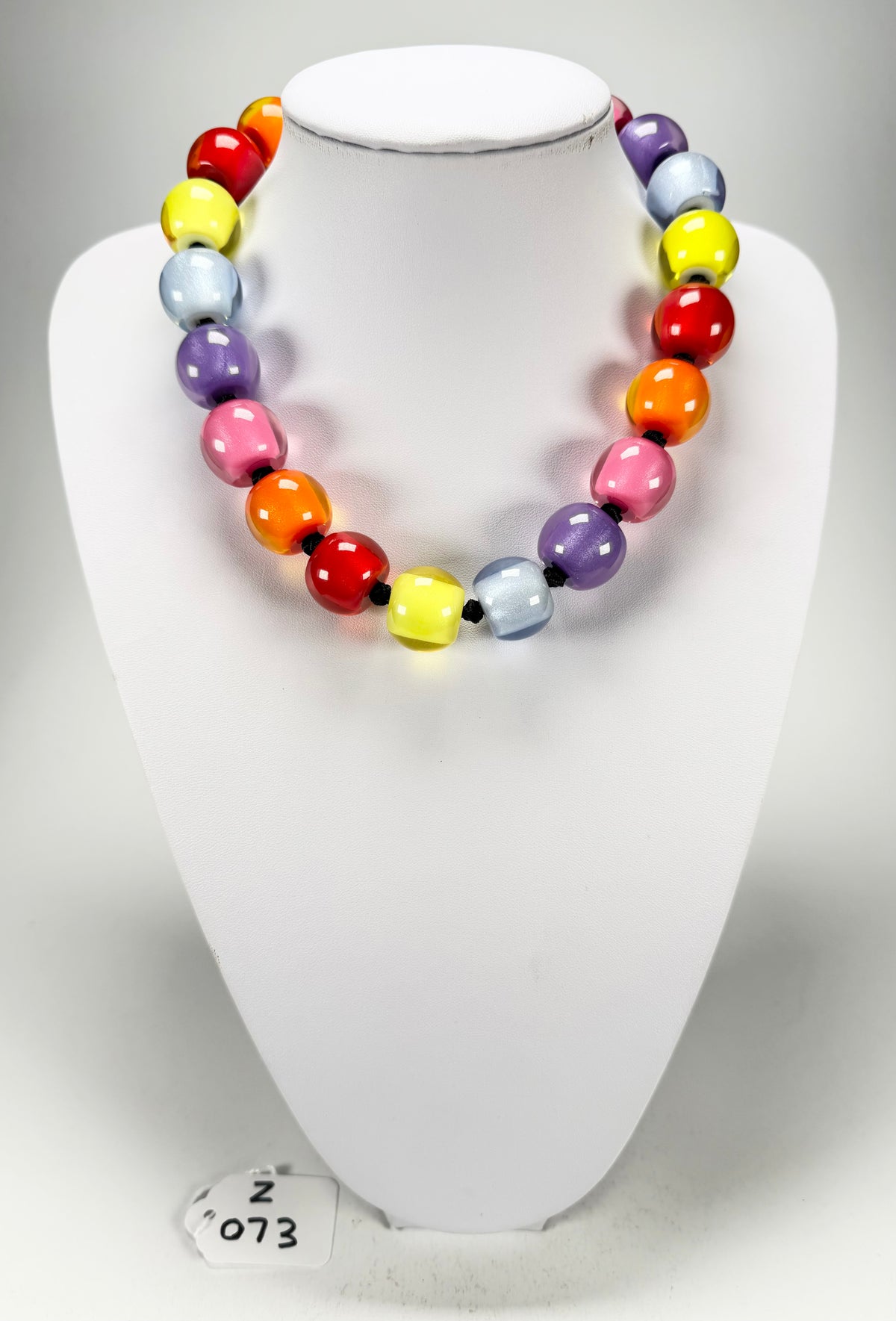 Zsiska - Colourful Beads 20 Bead Spectrum Resin Necklace ( 40101170400Q20 )
