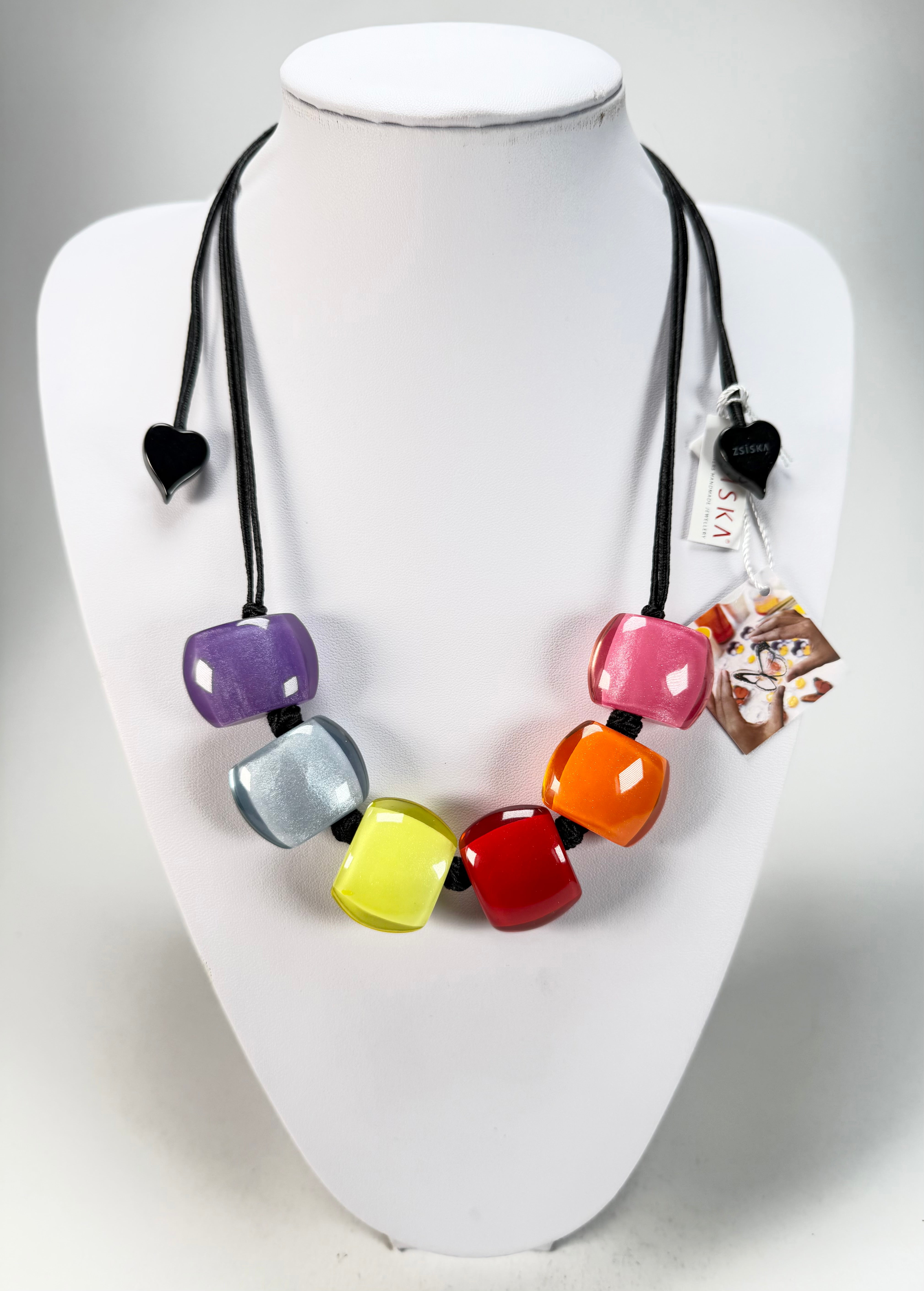 Zsiska - Bellissima 6 Bead Spectrum Resin Necklace ( 72401050400Q06 )