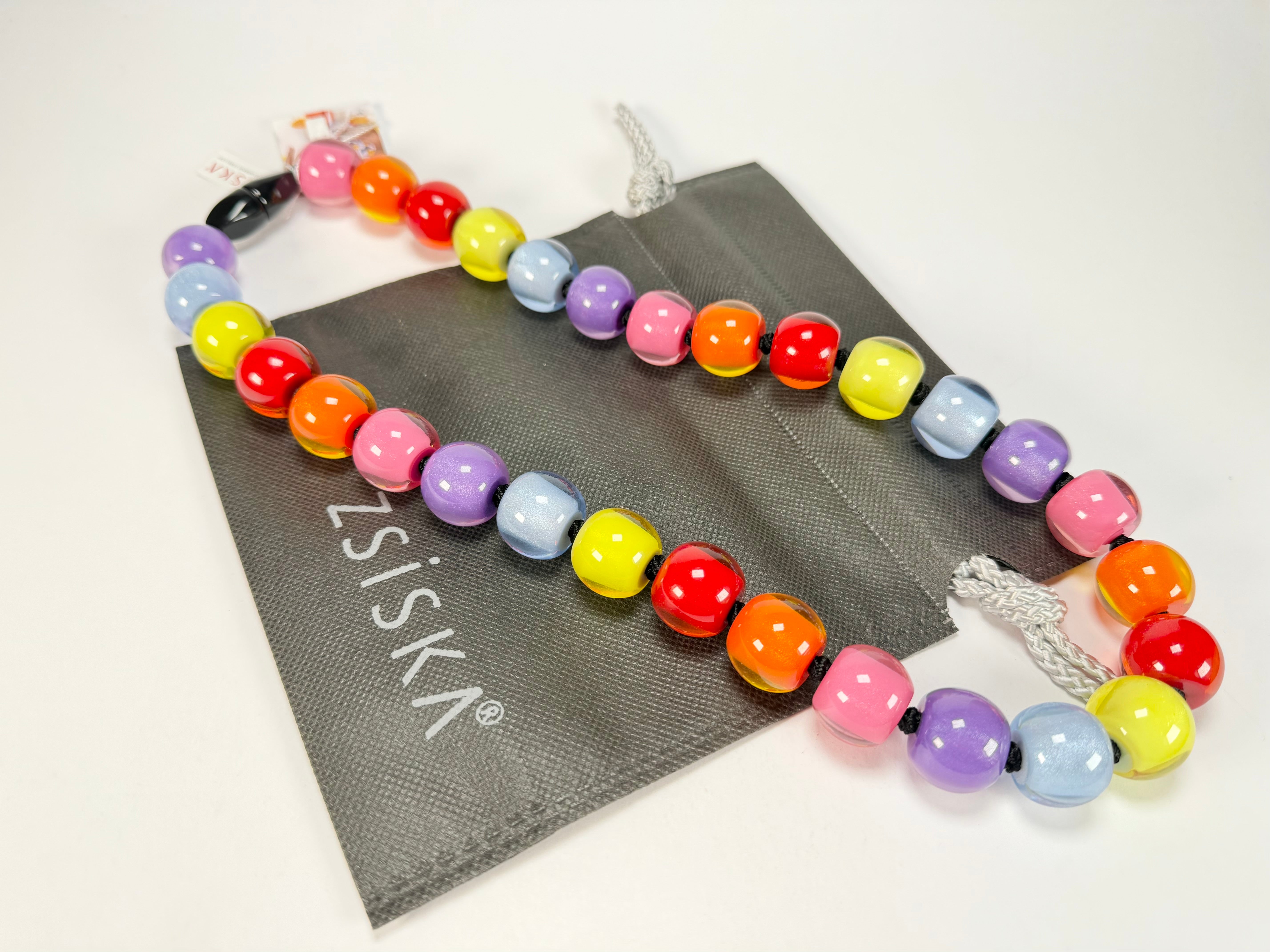 Zsiska - Colourful Beads 30 Medium Bead Spectrum Resin Necklace ( 40101170400Q30 )