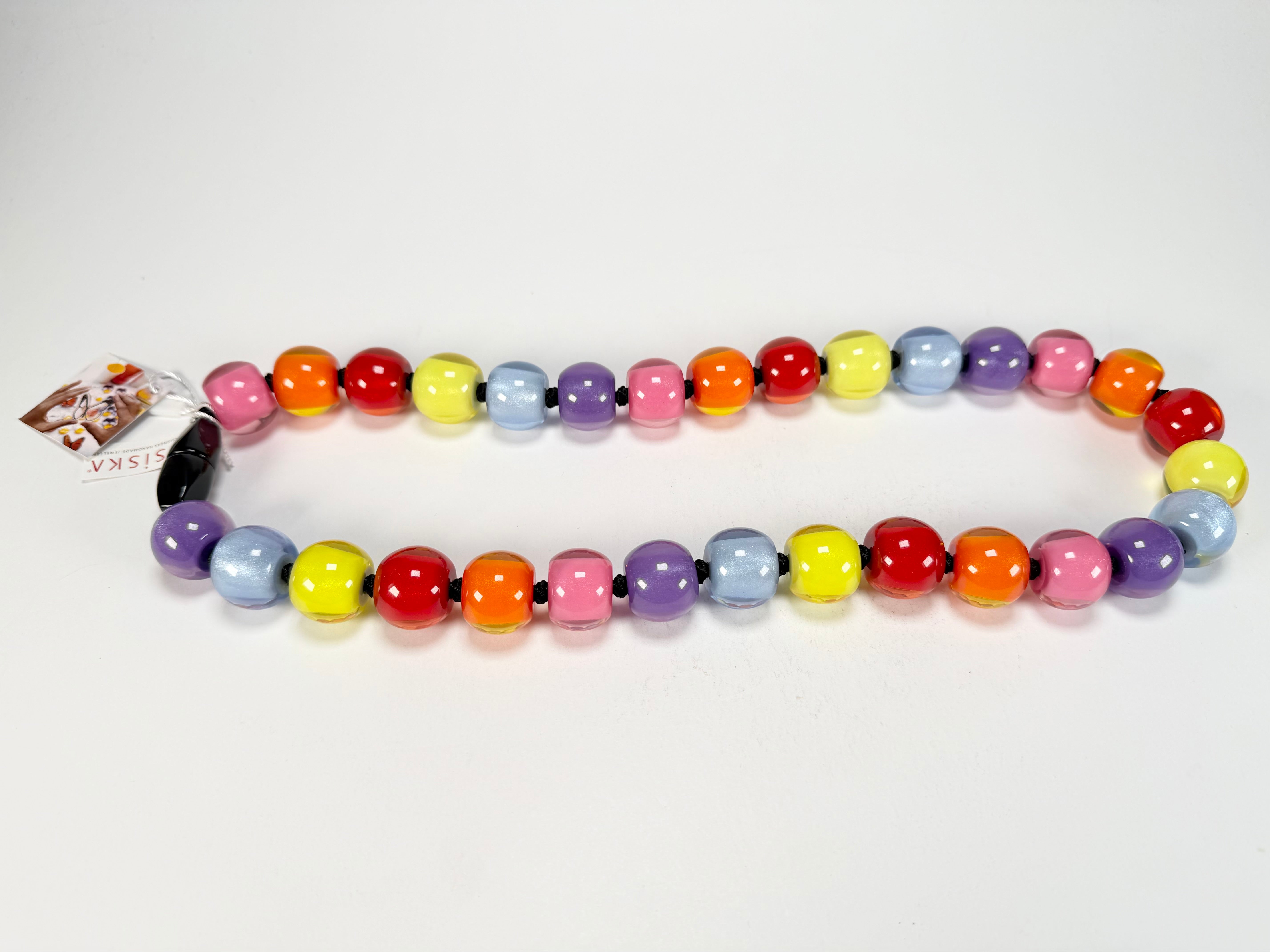 Zsiska - Colourful Beads 30 Medium Bead Spectrum Resin Necklace ( 40101170400Q30 )