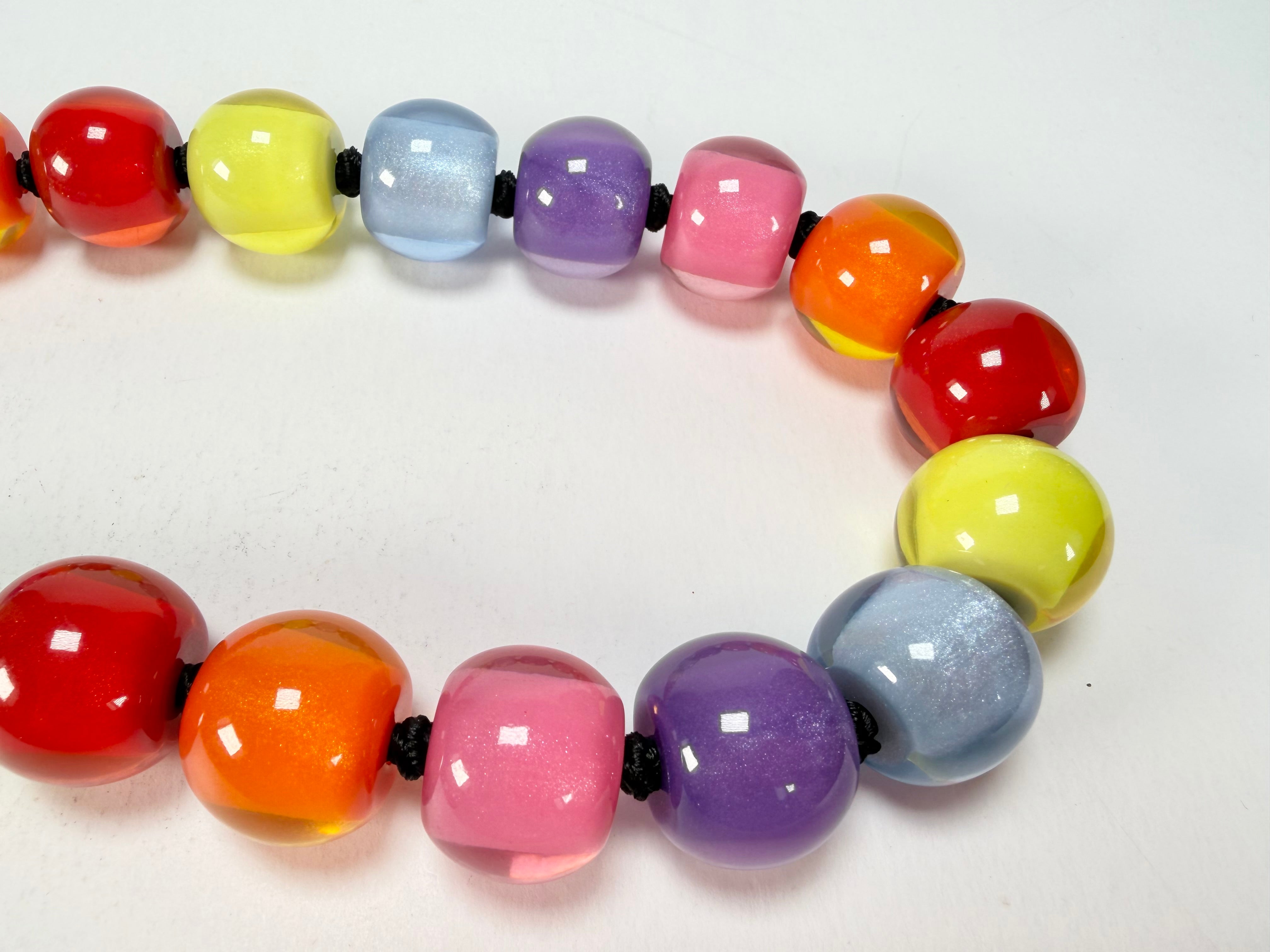 Zsiska - Colourful Beads 30 Medium Bead Spectrum Resin Necklace ( 40101170400Q30 )