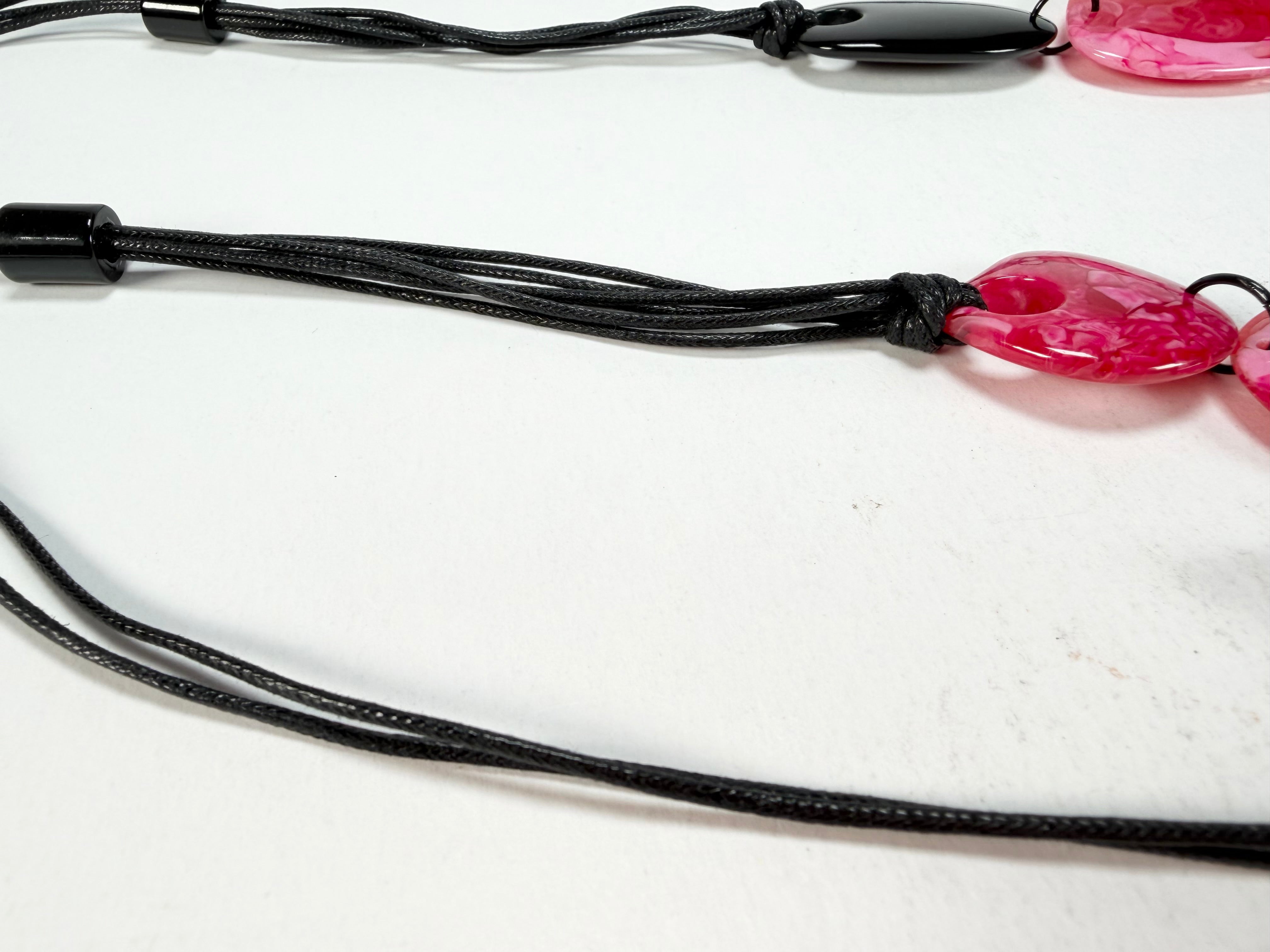 Zsiska - Bali 8 Bead Red Resin Necklace ( 7450101REDDQ08 )