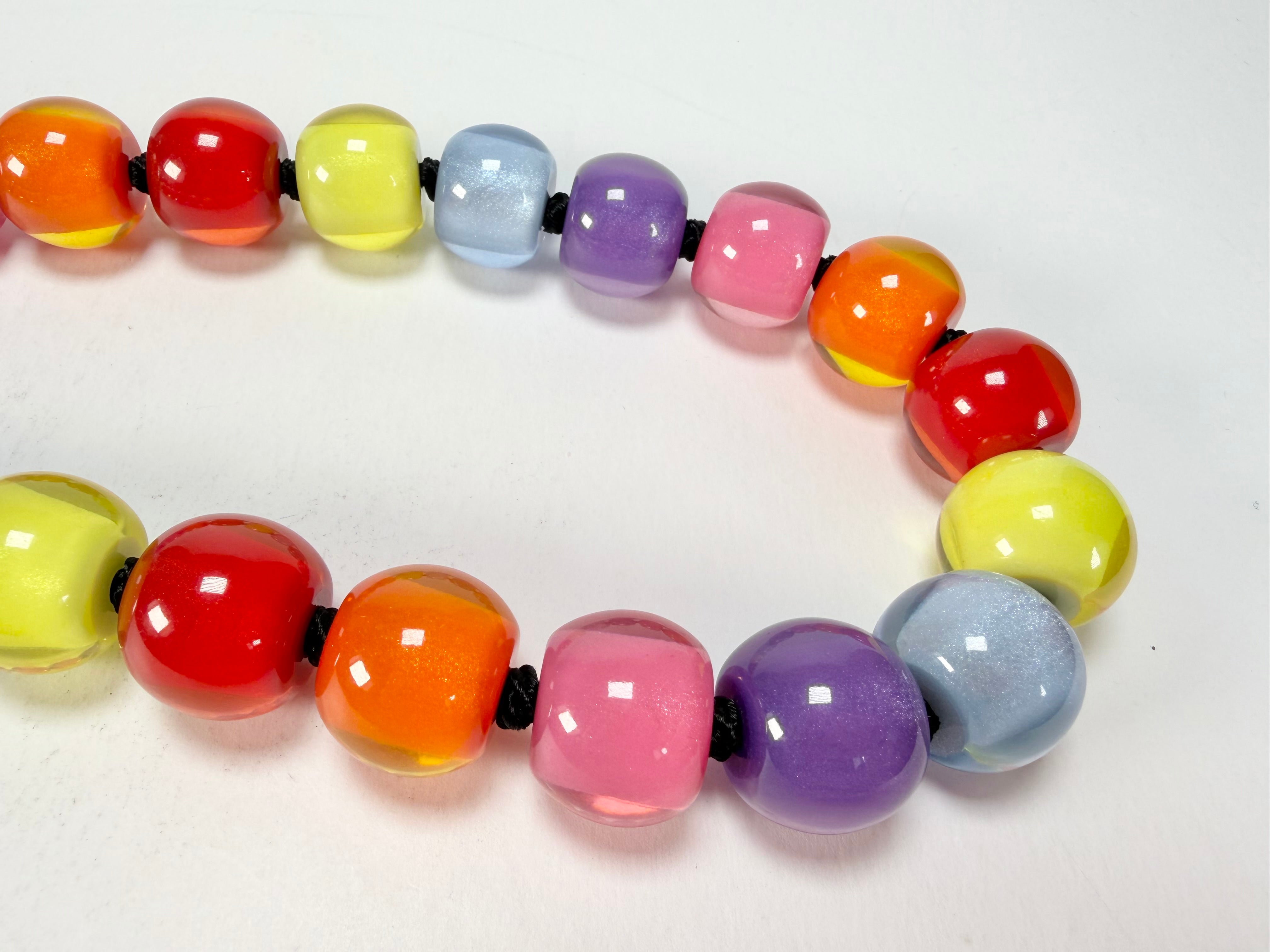 Zsiska - Colourful Beads 30 Medium Bead Spectrum Resin Necklace ( 40101170400Q30 )