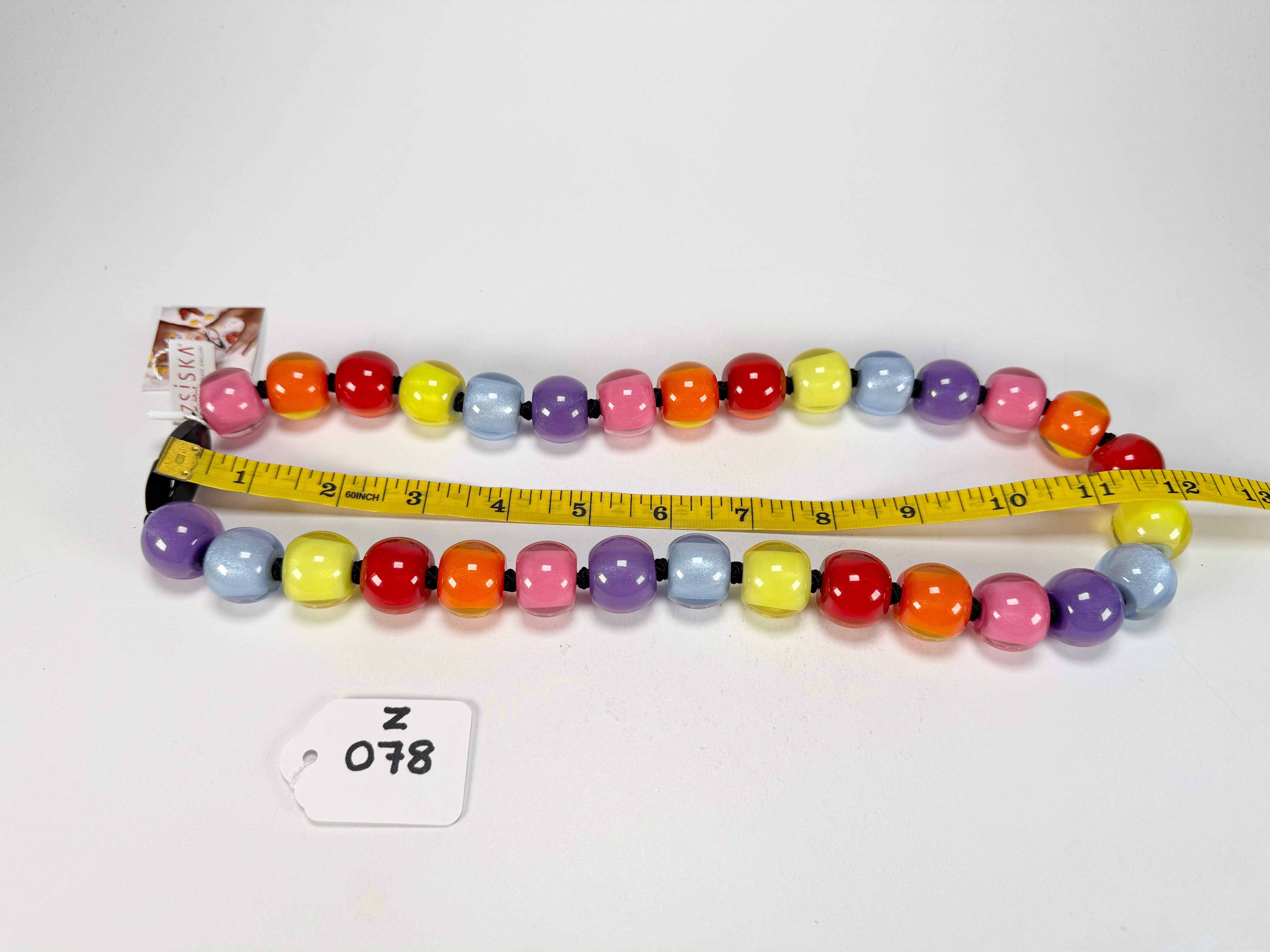 Zsiska - Colourful Beads 30 Medium Bead Spectrum Resin Necklace ( 40101170400Q30 )