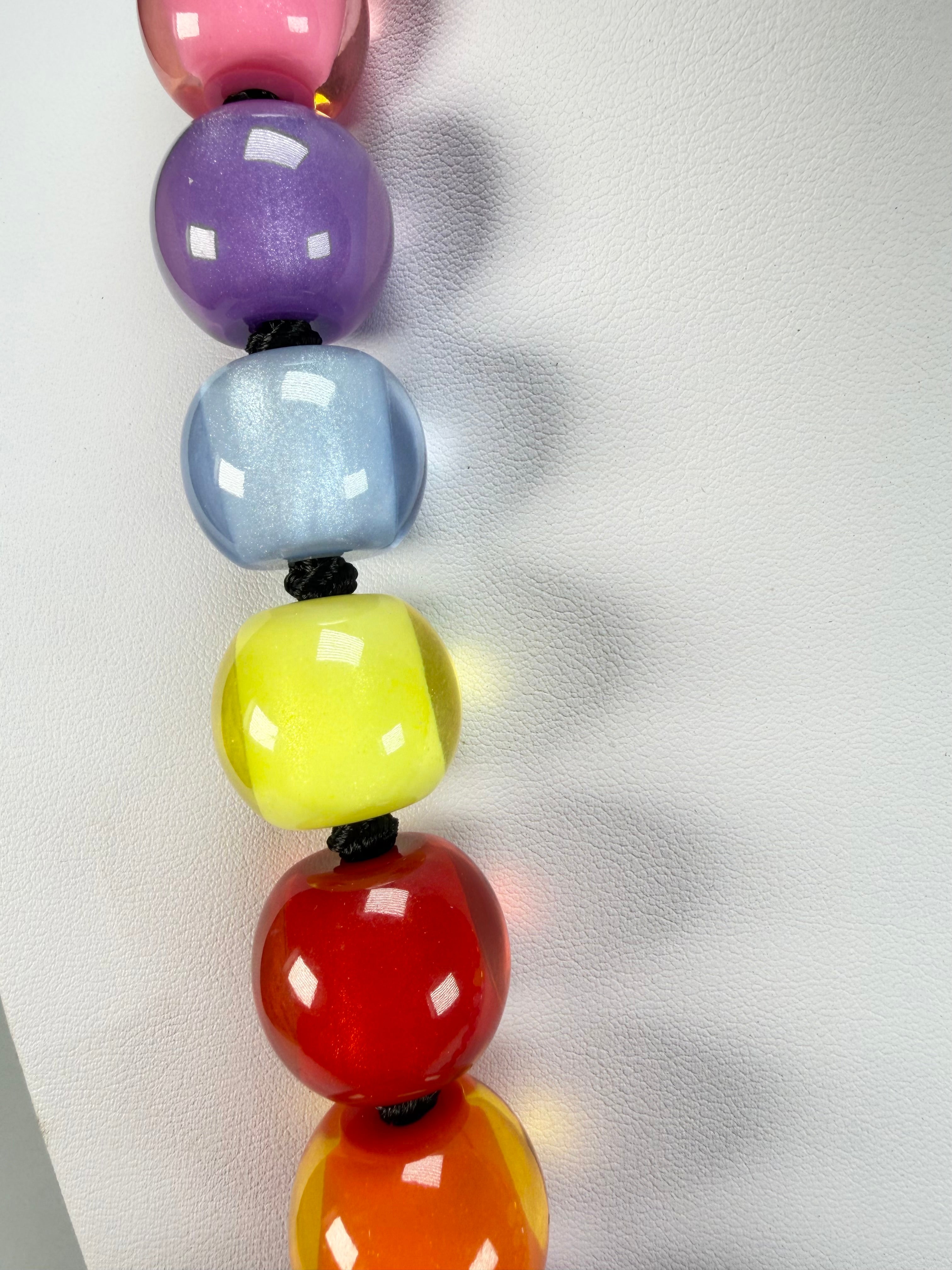 Zsiska - Colourful Beads 30 Medium Bead Spectrum Resin Necklace ( 40101170400Q30 )