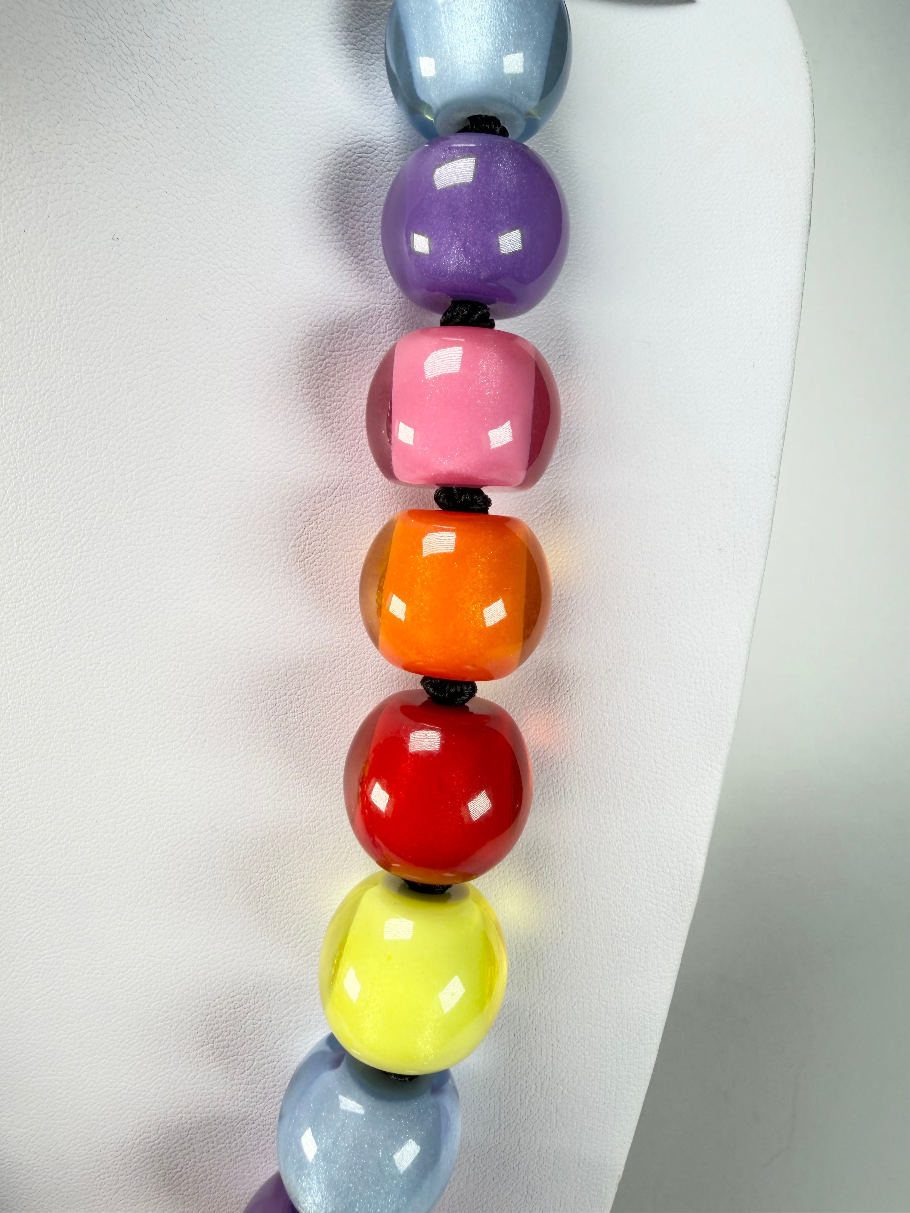 Zsiska - Colourful Beads 30 Medium Bead Spectrum Resin Necklace ( 40101170400Q30 )