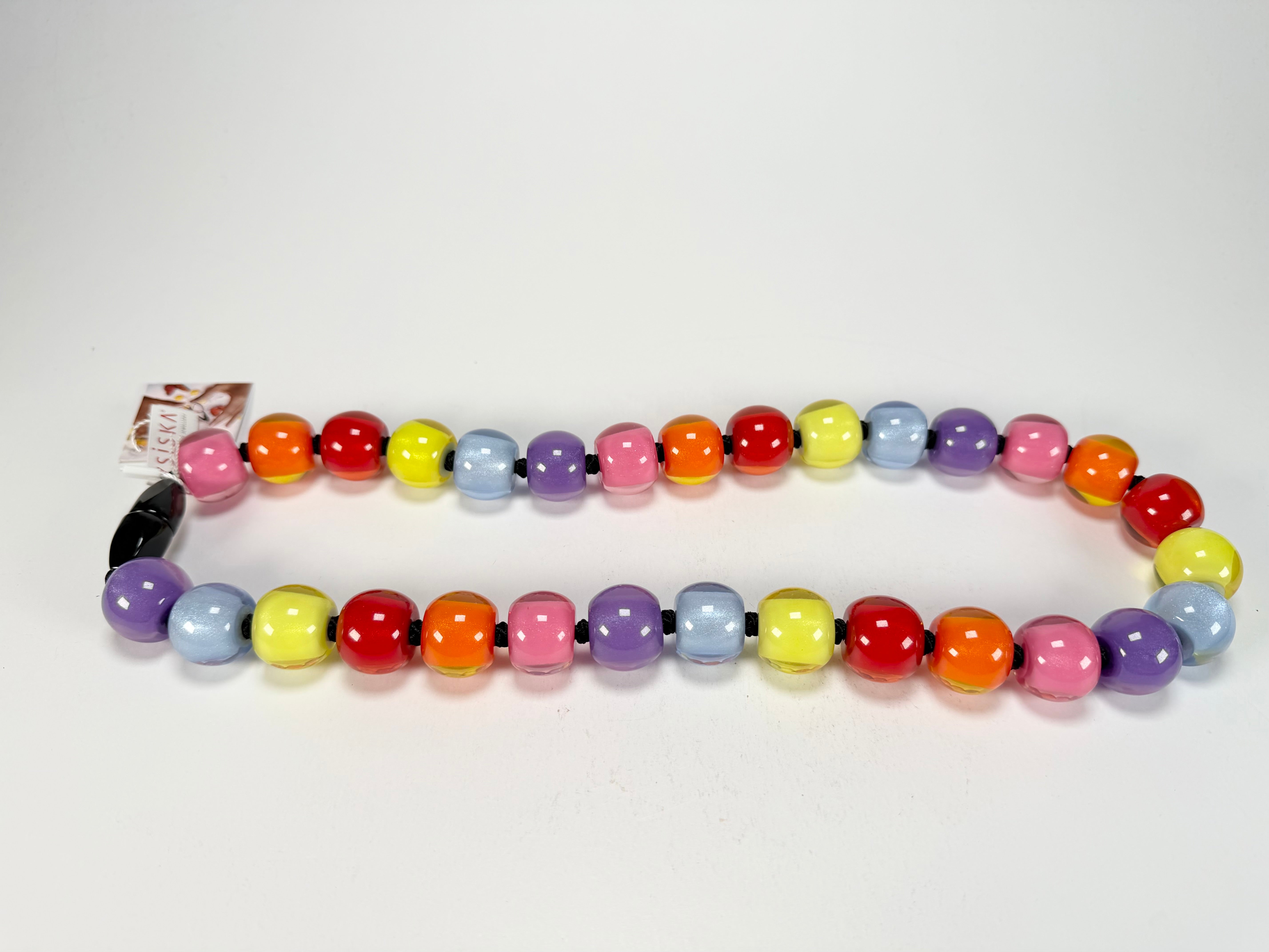 Zsiska - Colourful Beads 30 Medium Bead Spectrum Resin Necklace ( 40101170400Q30 )