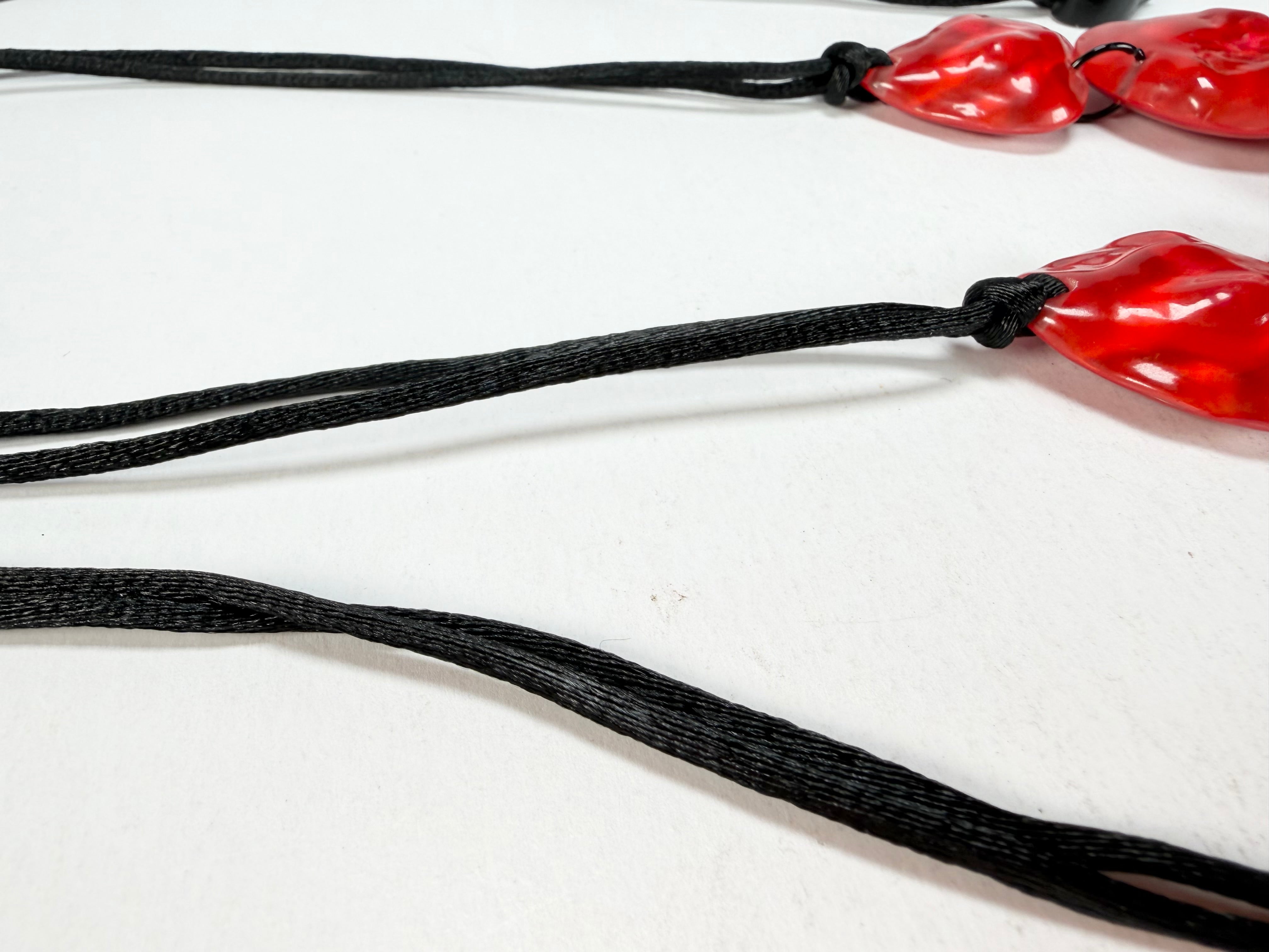 Zsiska - Gemma 5 Bead Red Resin Necklace ( 3450101REDDQ05 )