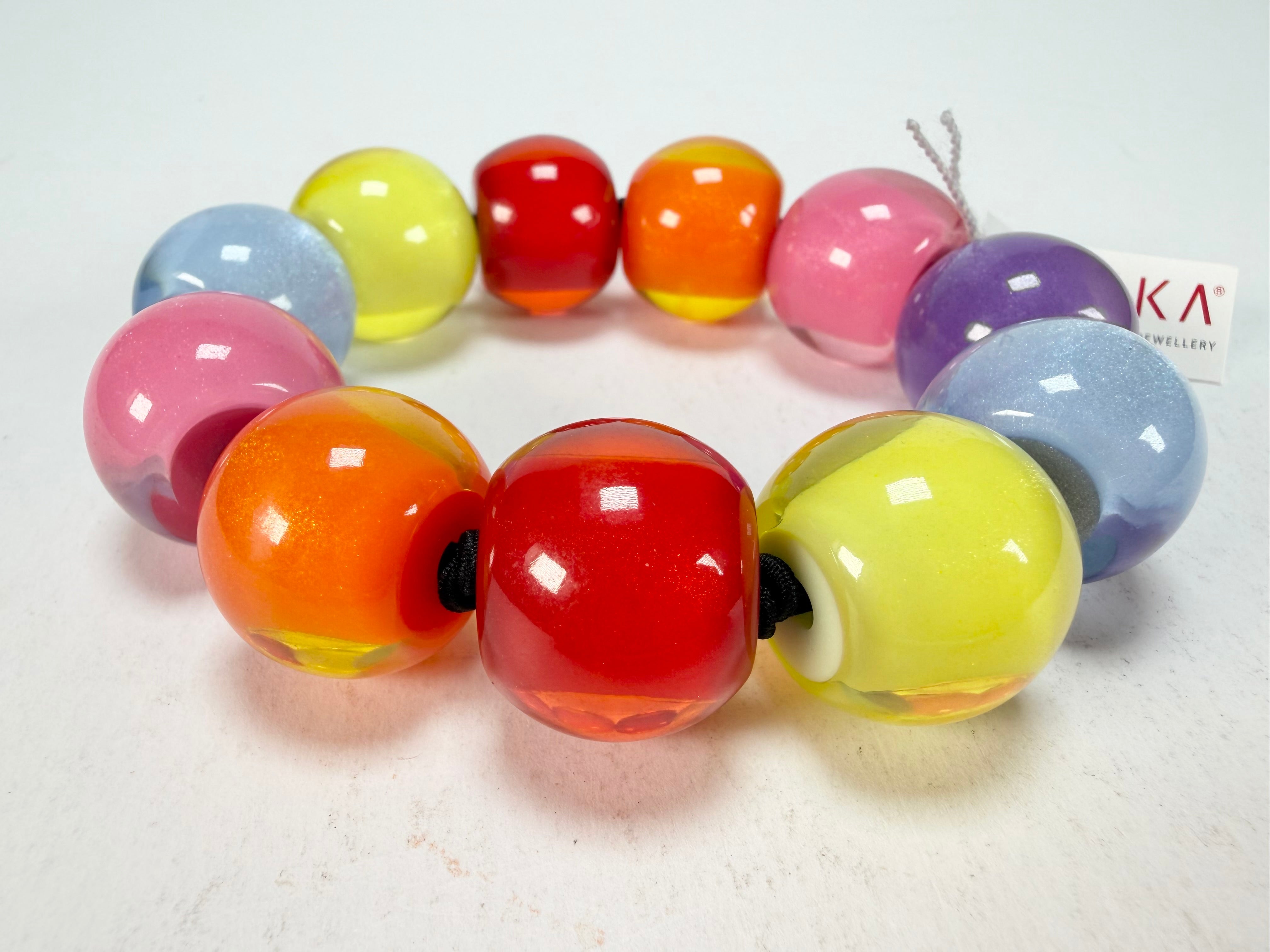 Zsiska - Colourful Beads Spectrum 11 Medium Bead Resin Bracelet ( 40103010400Q11 )