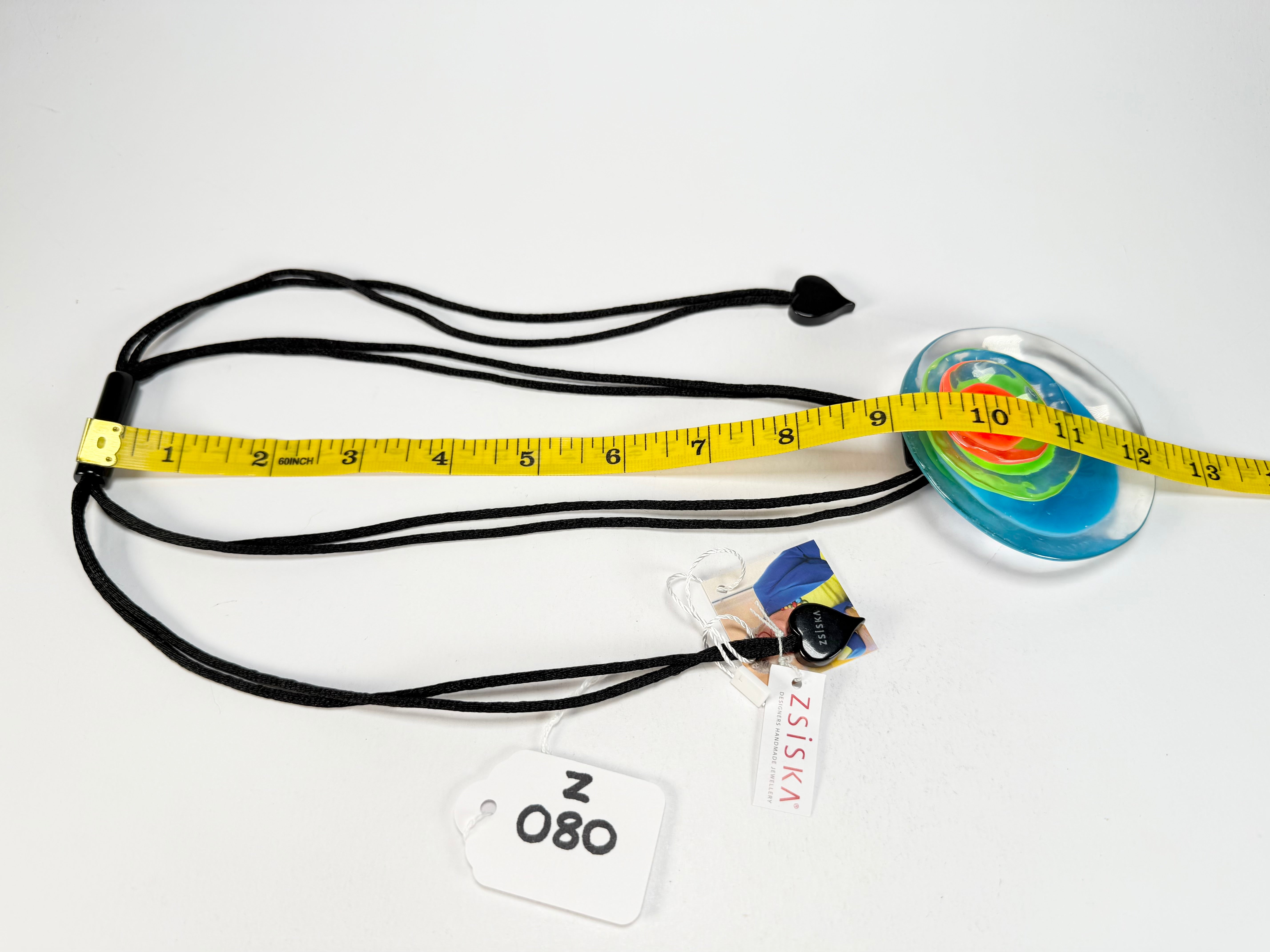 Zsiska - Flora "Prue Leith" Turquoise Single Bead Resin Necklace ( P070201FLO1100 )