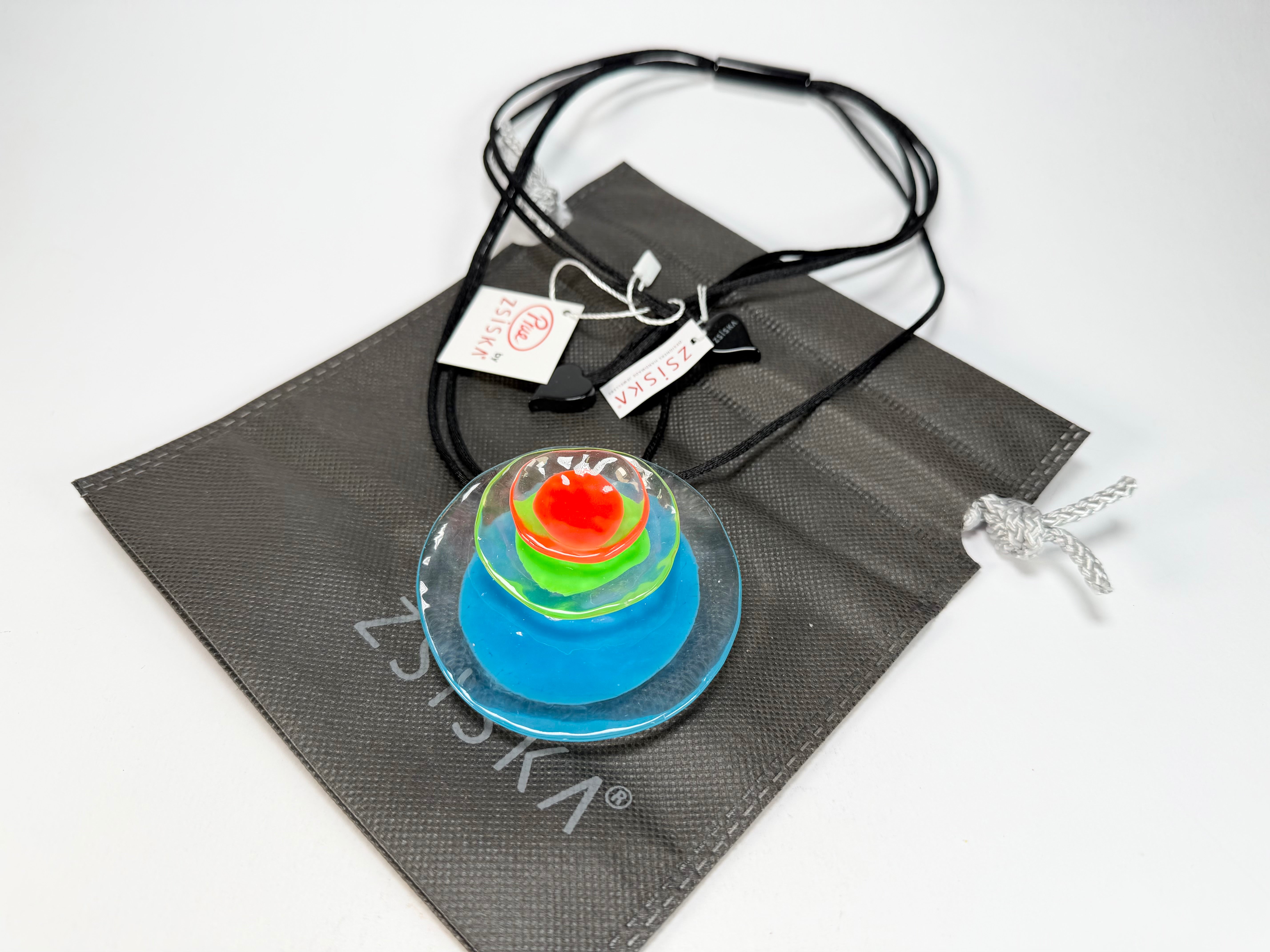 Zsiska - Flora "Prue Leith" Turquoise Single Bead Resin Necklace ( P070201FLO1100 )